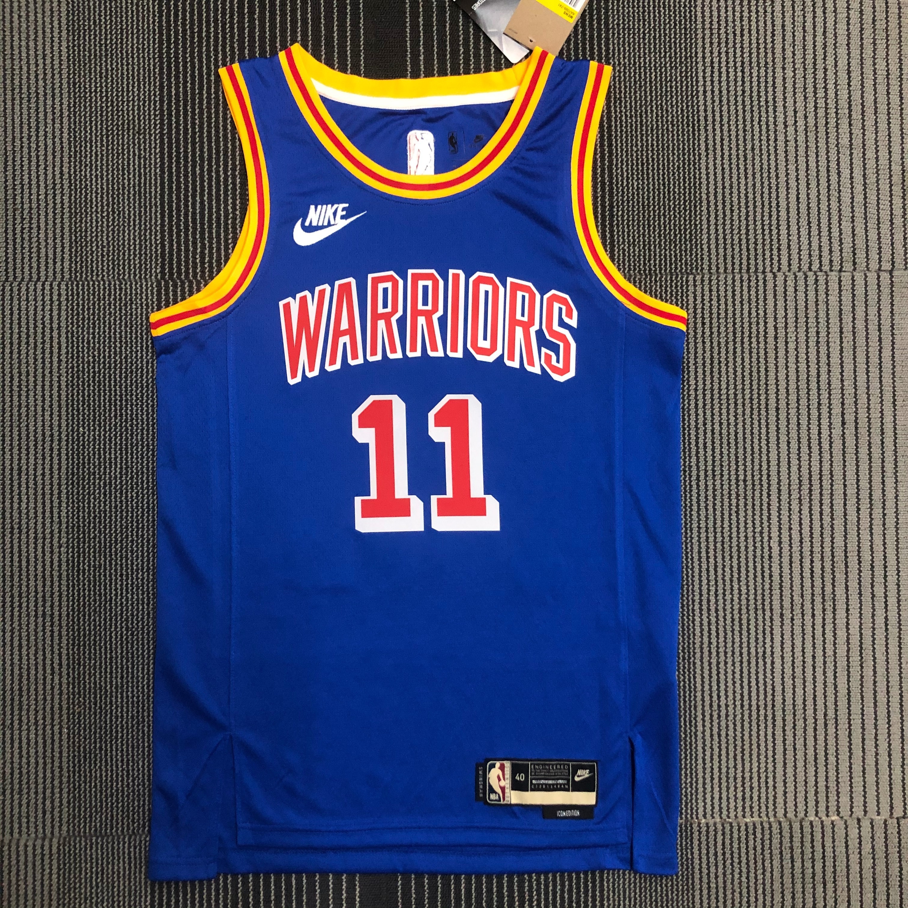 75th anniversary Warriors throwback jersey number 11 Thompson