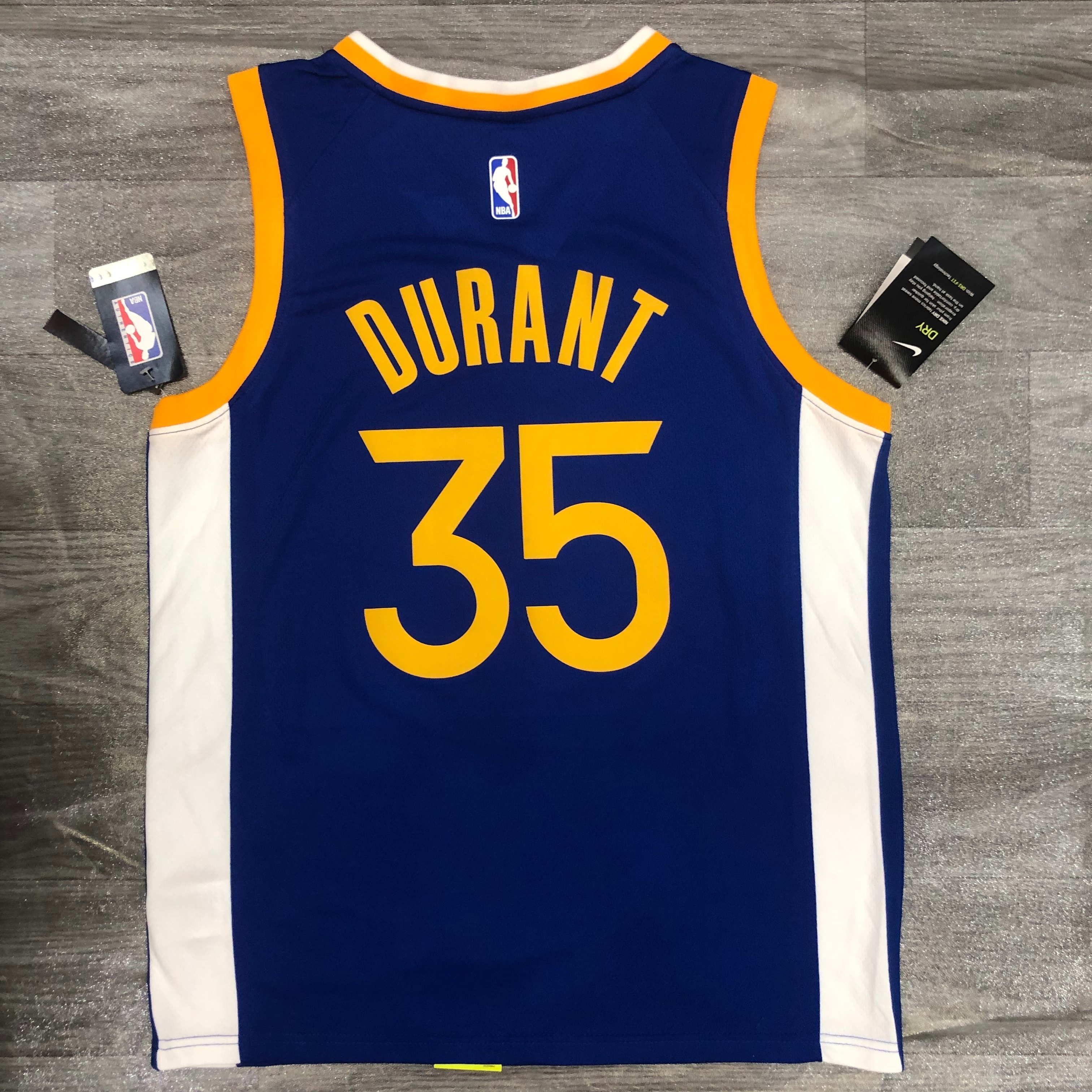 Warriors season 20 V-neck blue # 35 Durant