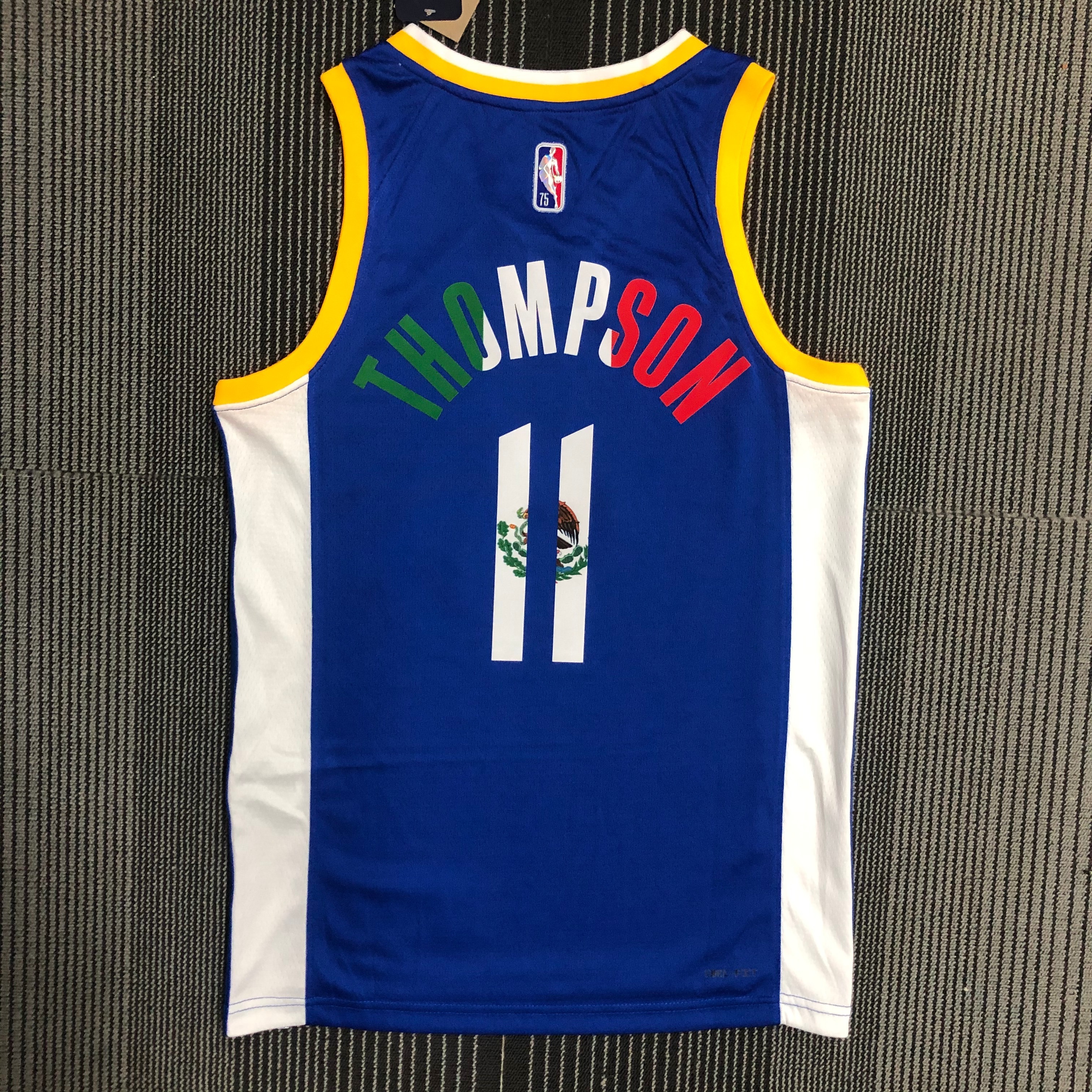 75th anniversary Warriors Blue Mexican number 11Thompson