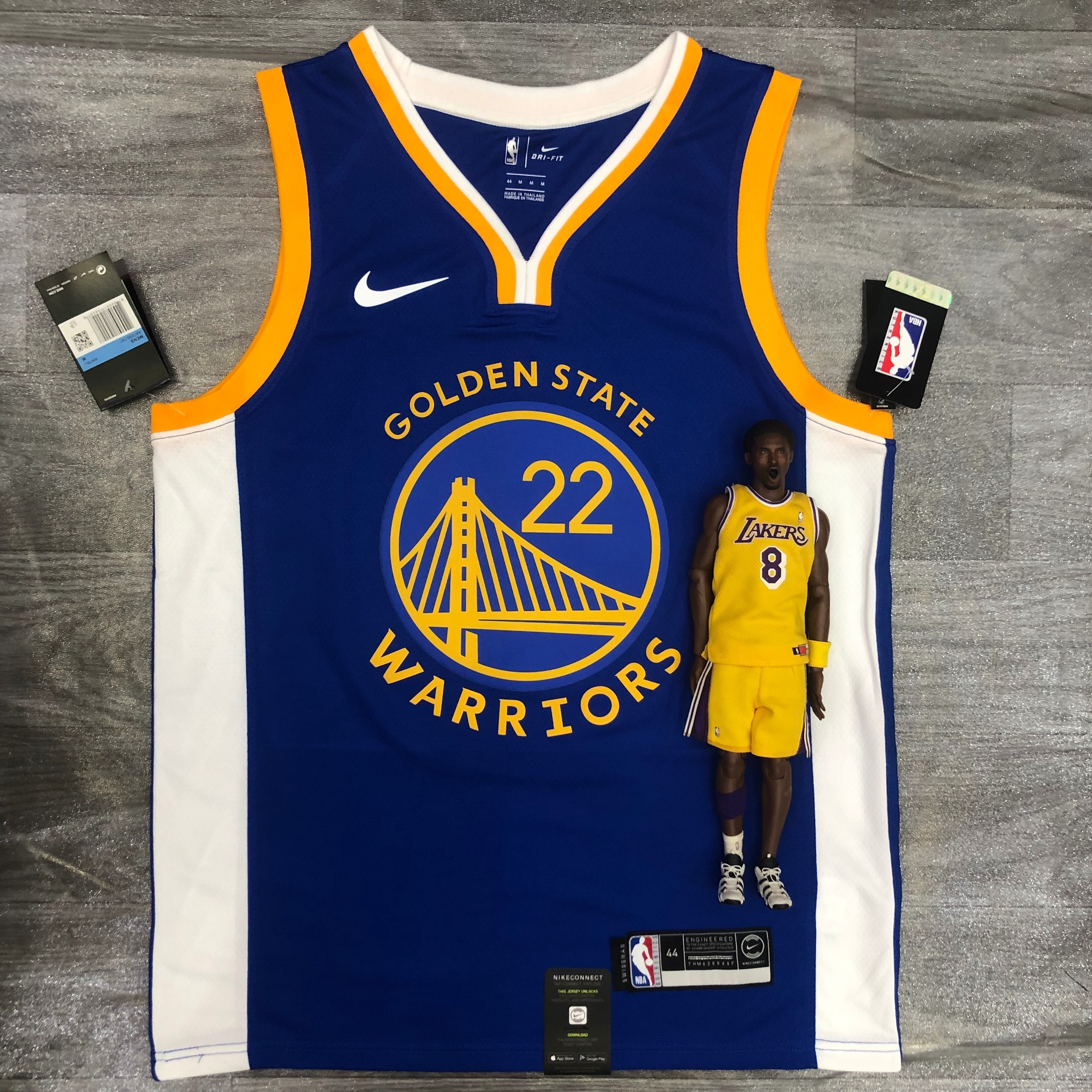 '20 Warriors V-neck blue # 22 Wiggins