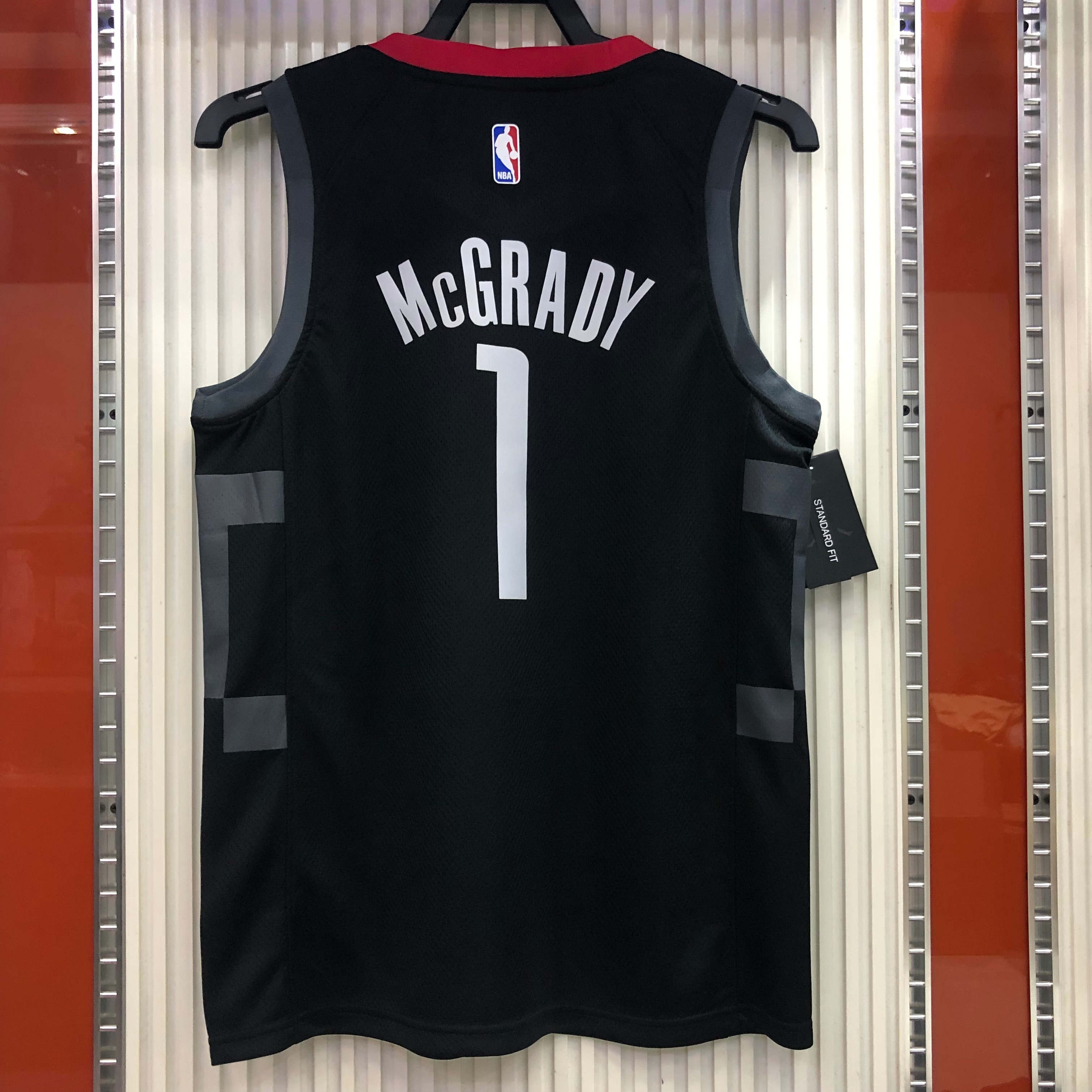 21 season Rockets Jordan theme limited city edition black No. 1 McGrady