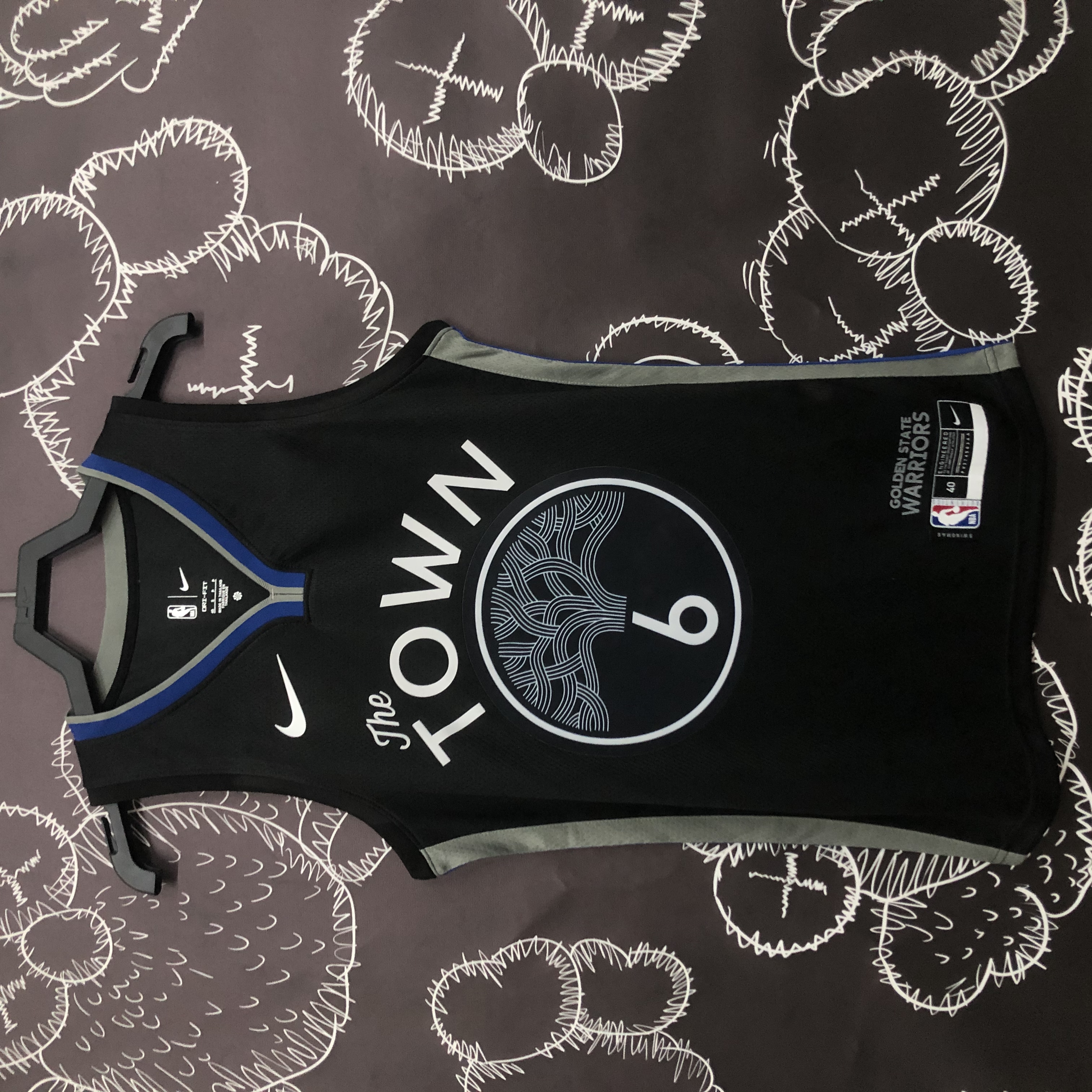 Warriors season 20 Black and gray number 6 Nick Young