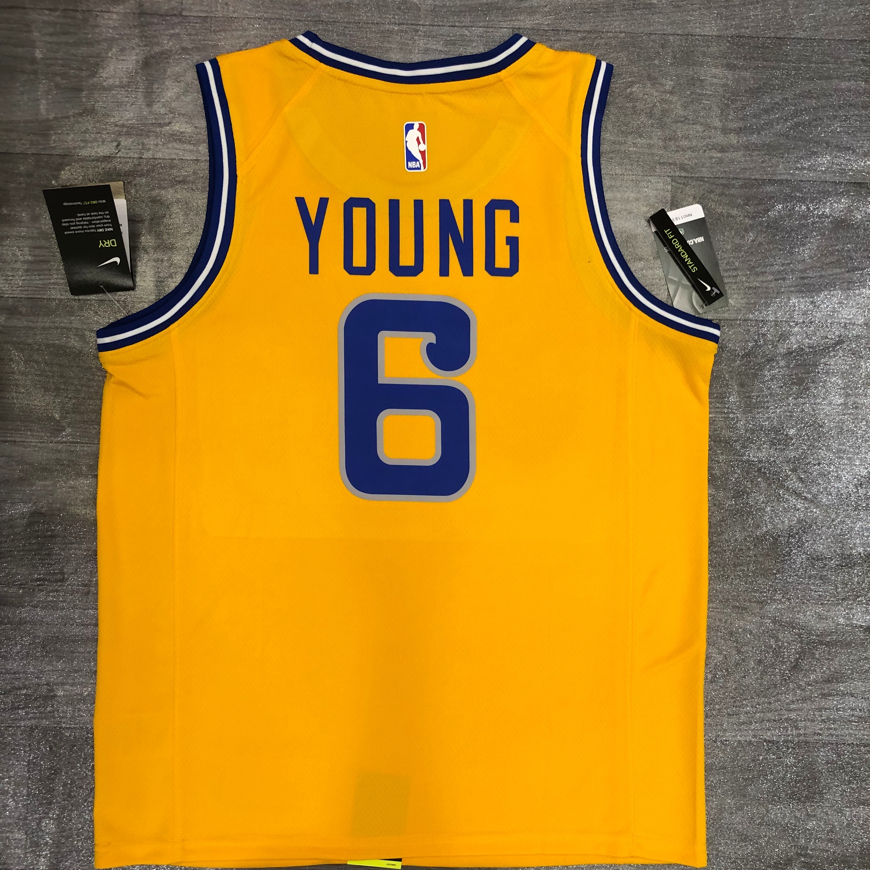 Warriors Yellow Socks number six Nick Young
