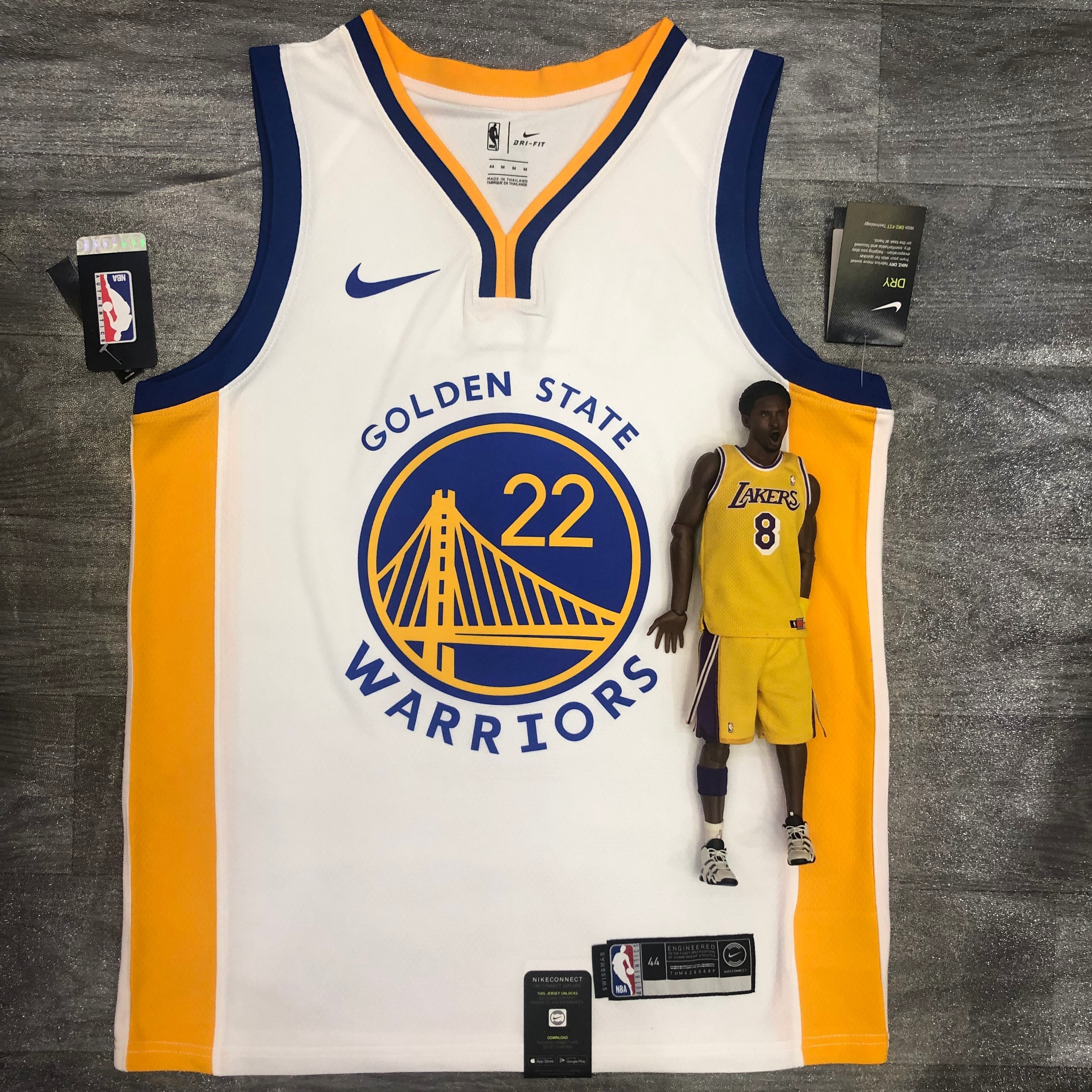 '20 Warriors V-neck white # 22 Wiggins