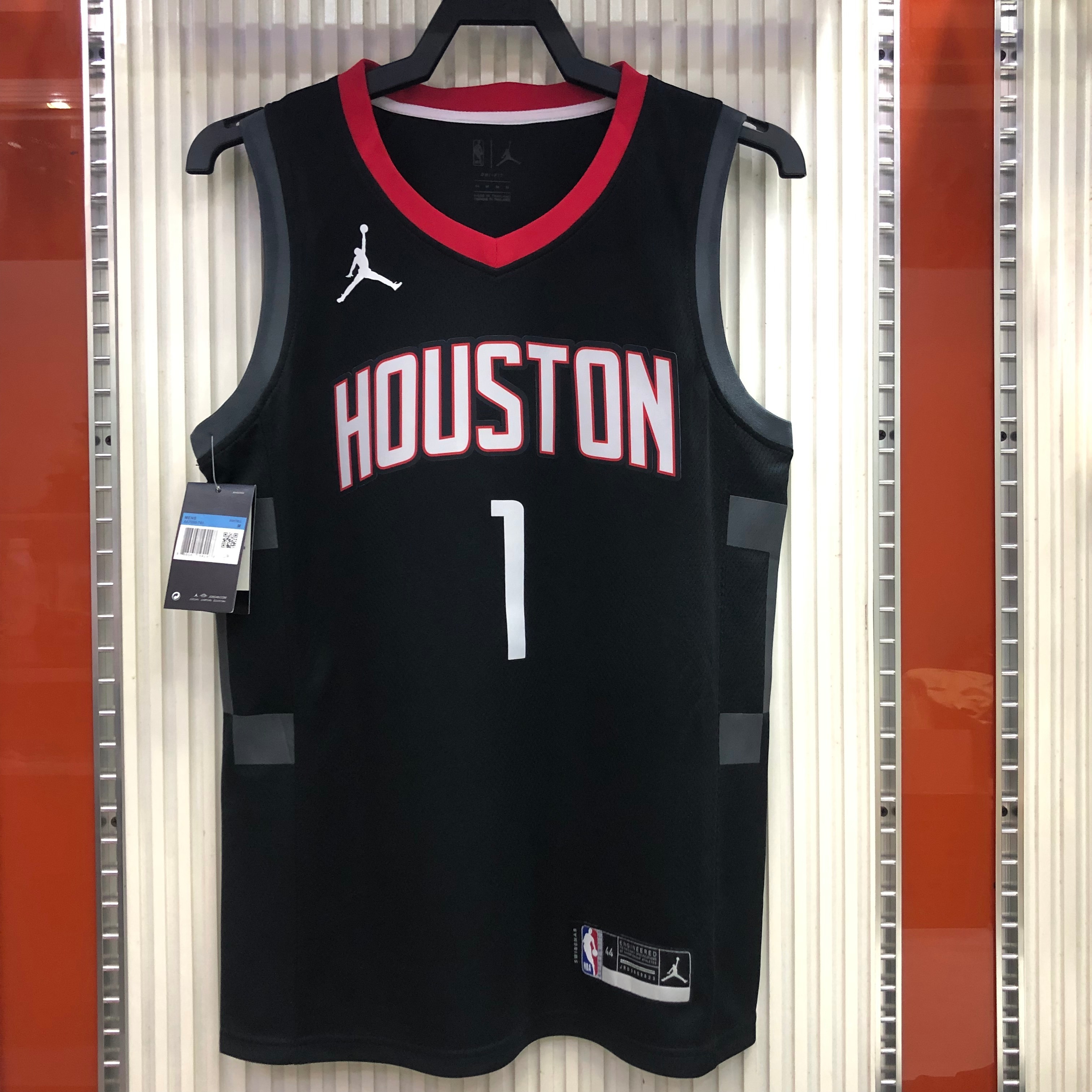 21 season Rockets Jordan theme limited city edition black No. 1 McGrady