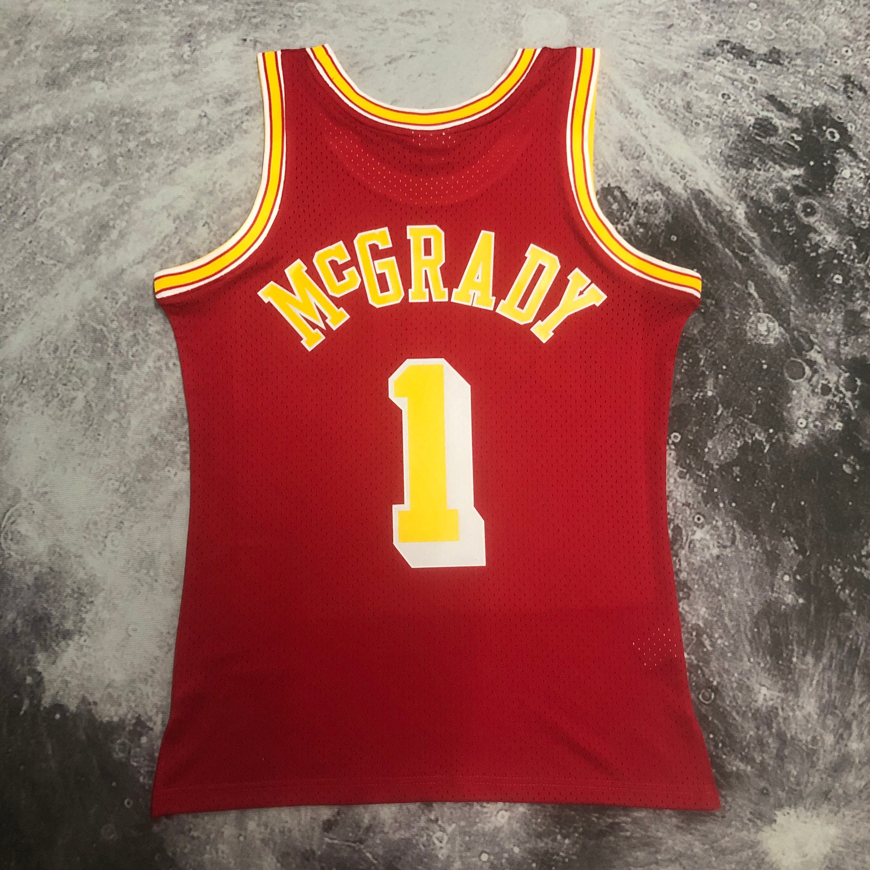 MN Hot Press Throwback jersey SW Rockets 0405 red No. 1 McGrady