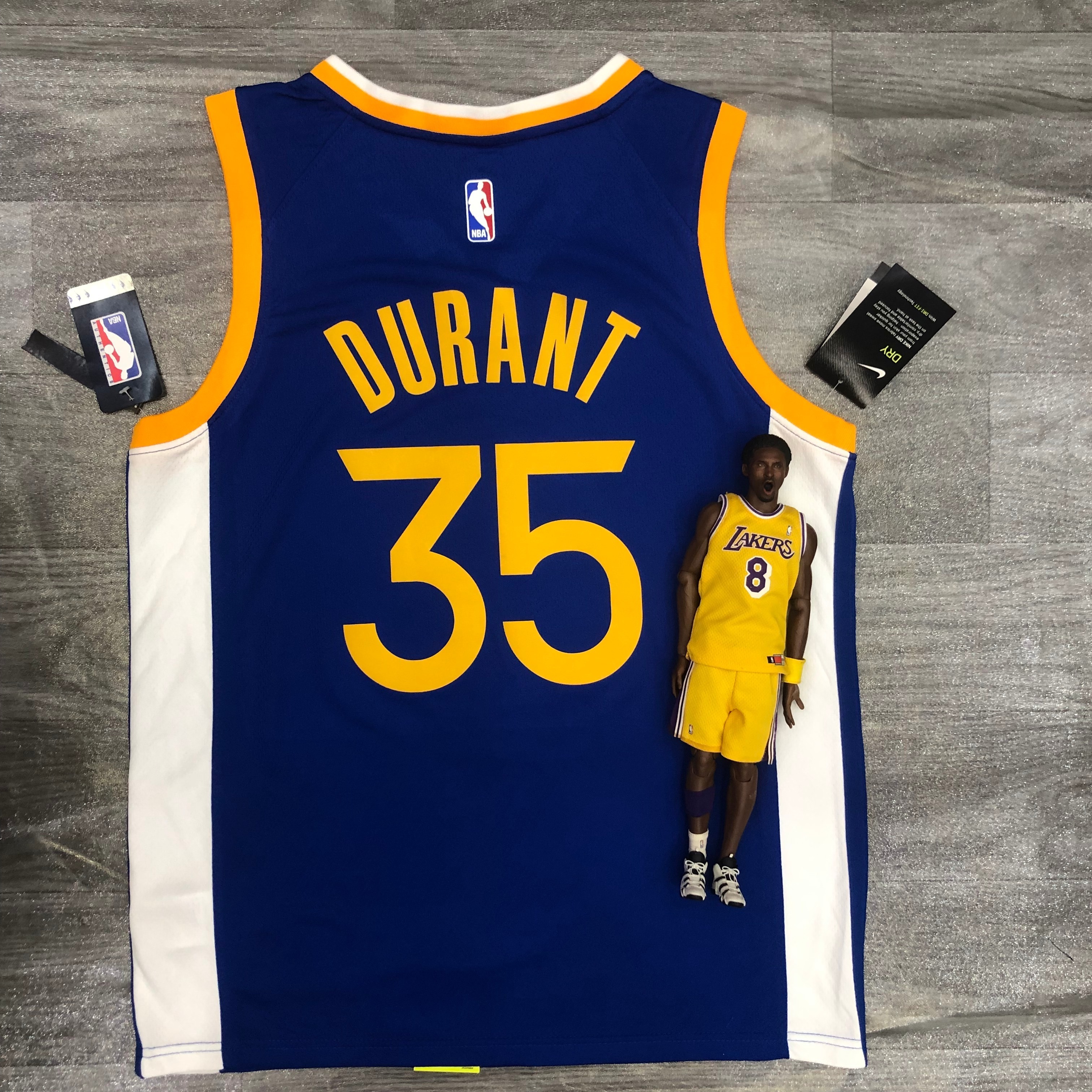 Warriors season 20 V-neck blue # 35 Durant