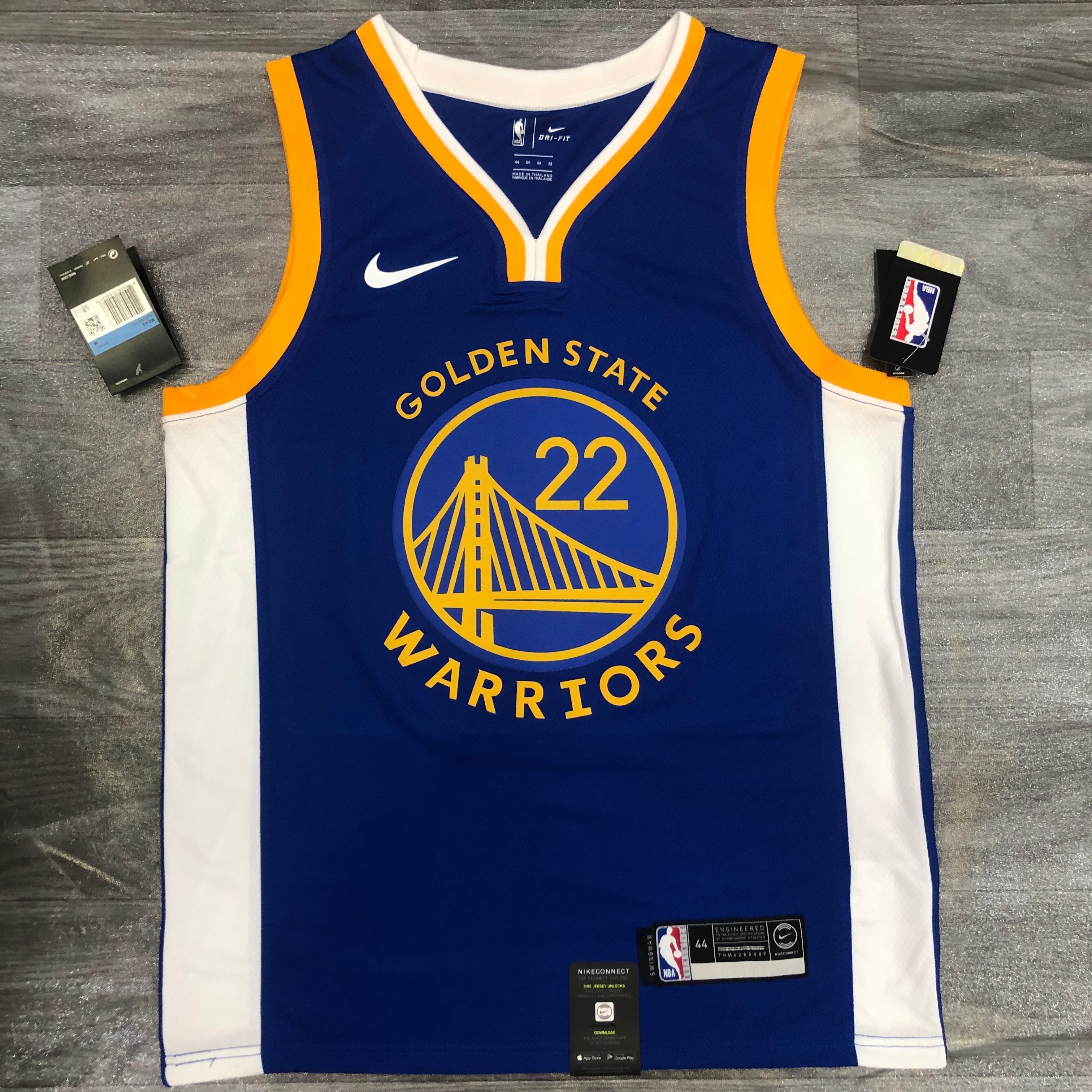 '20 Warriors V-neck blue # 22 Wiggins