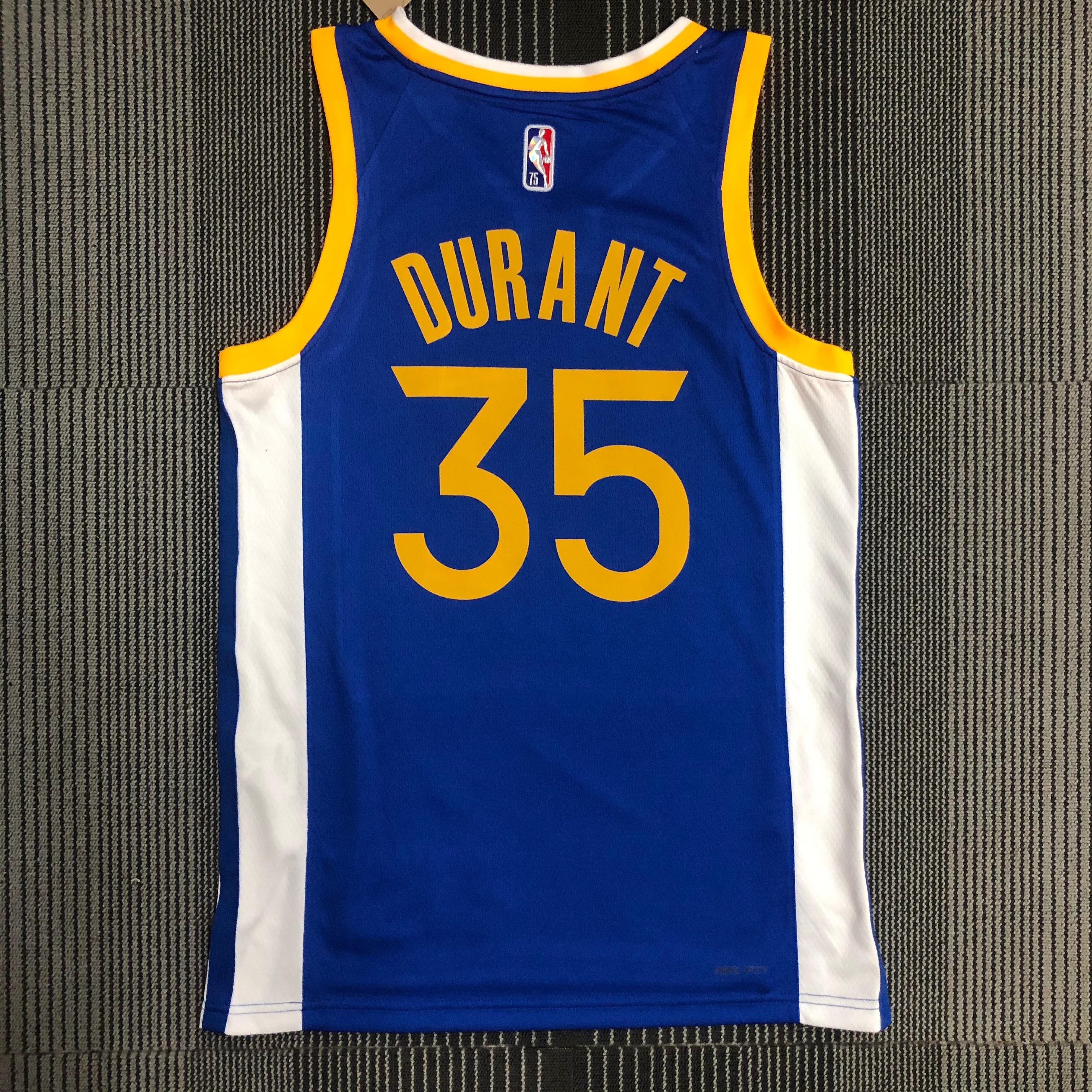75th anniversary Warriors V-neck blue # 35 Durant
