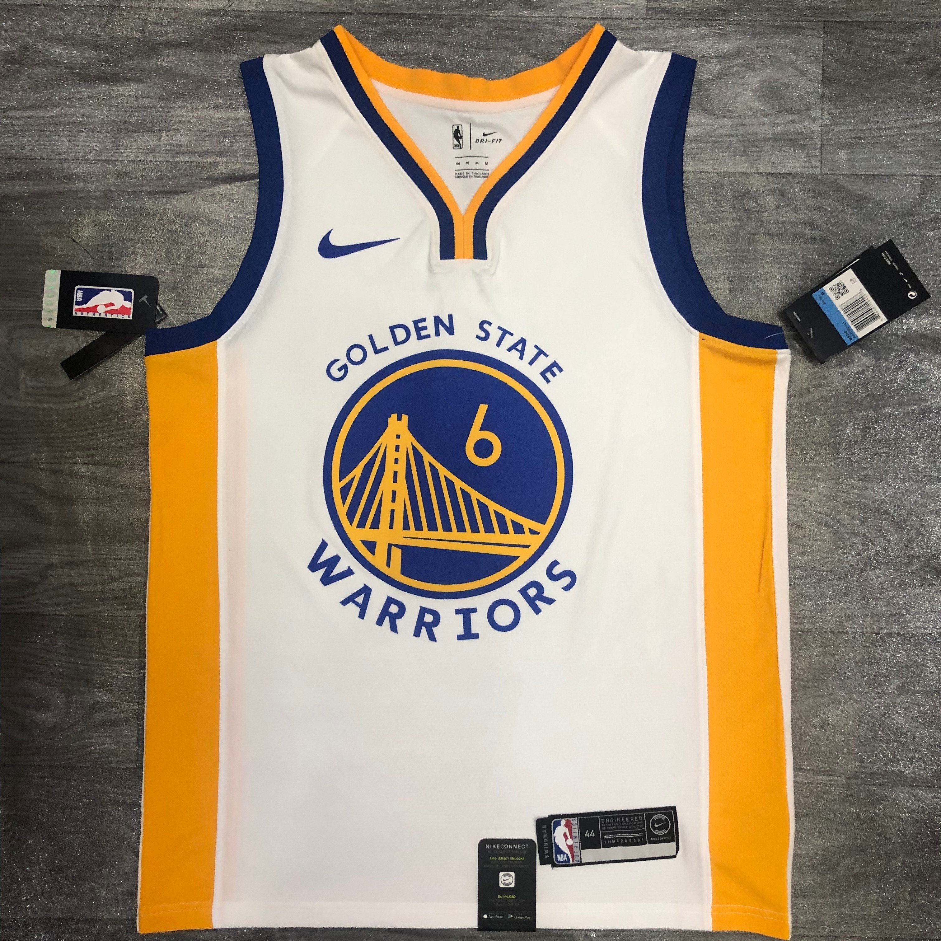 Season 20 Warriors V-neck white number six Nick Young