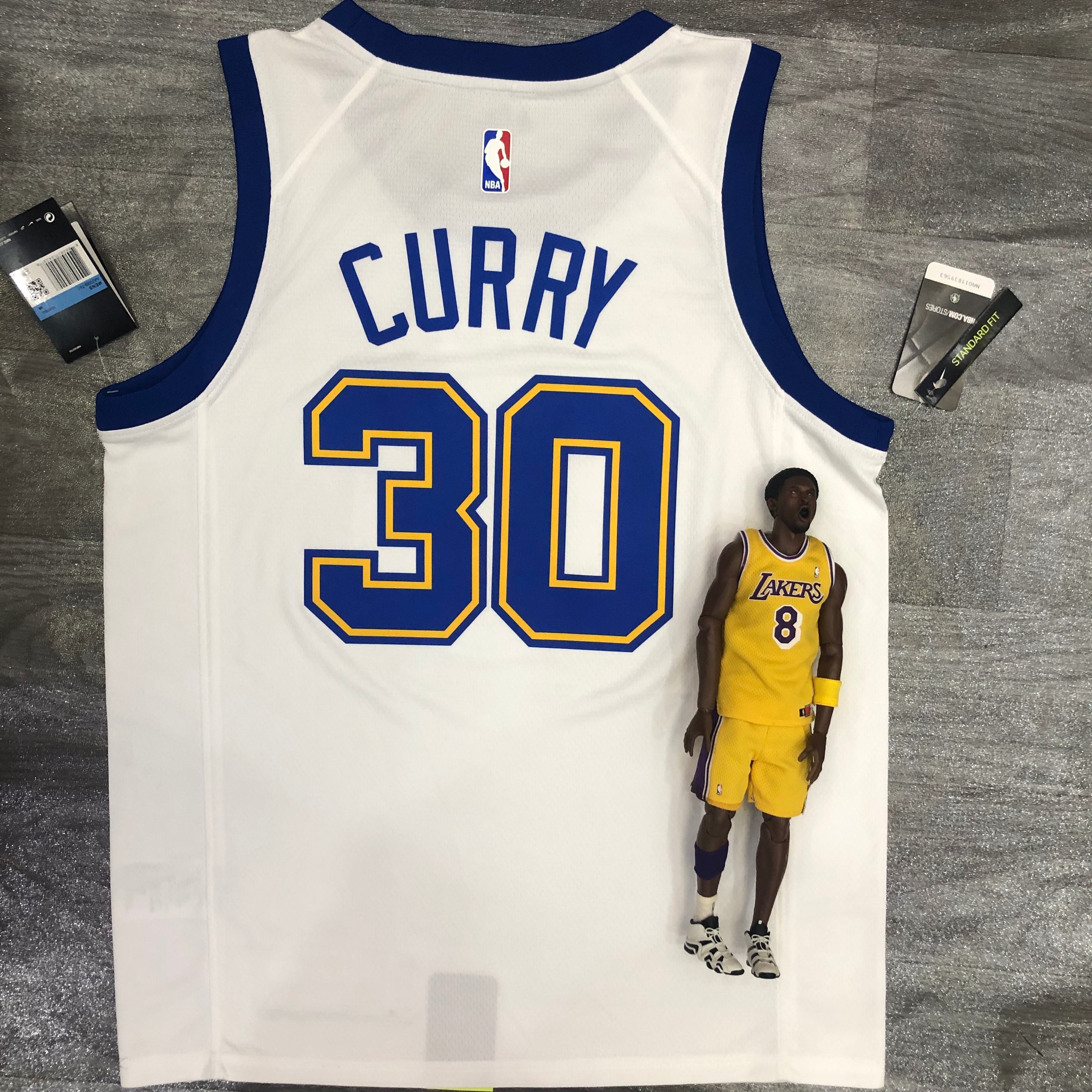 Warriors White Socks No. 30 Curry