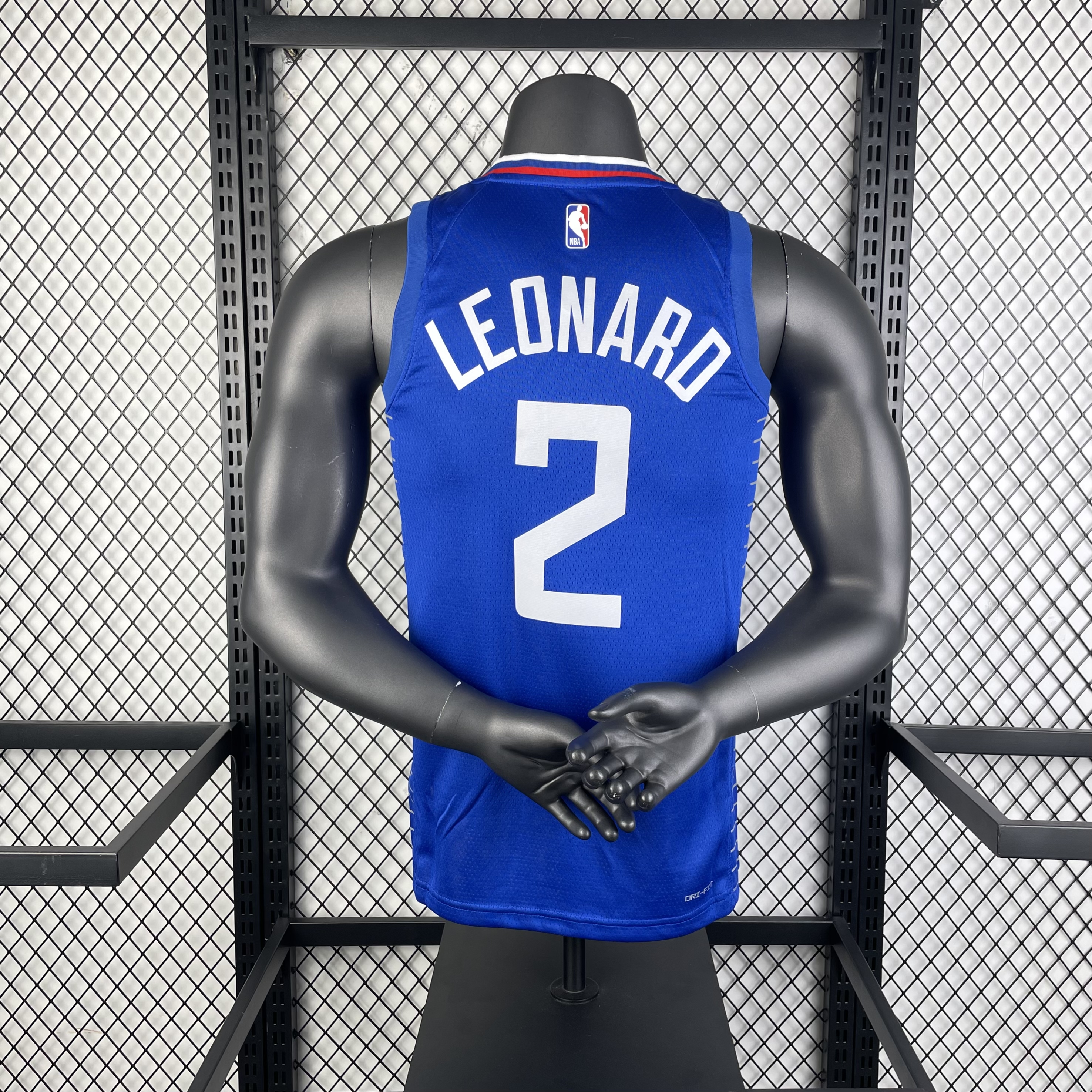 '23 Clippers away blue No. 2 Leonard