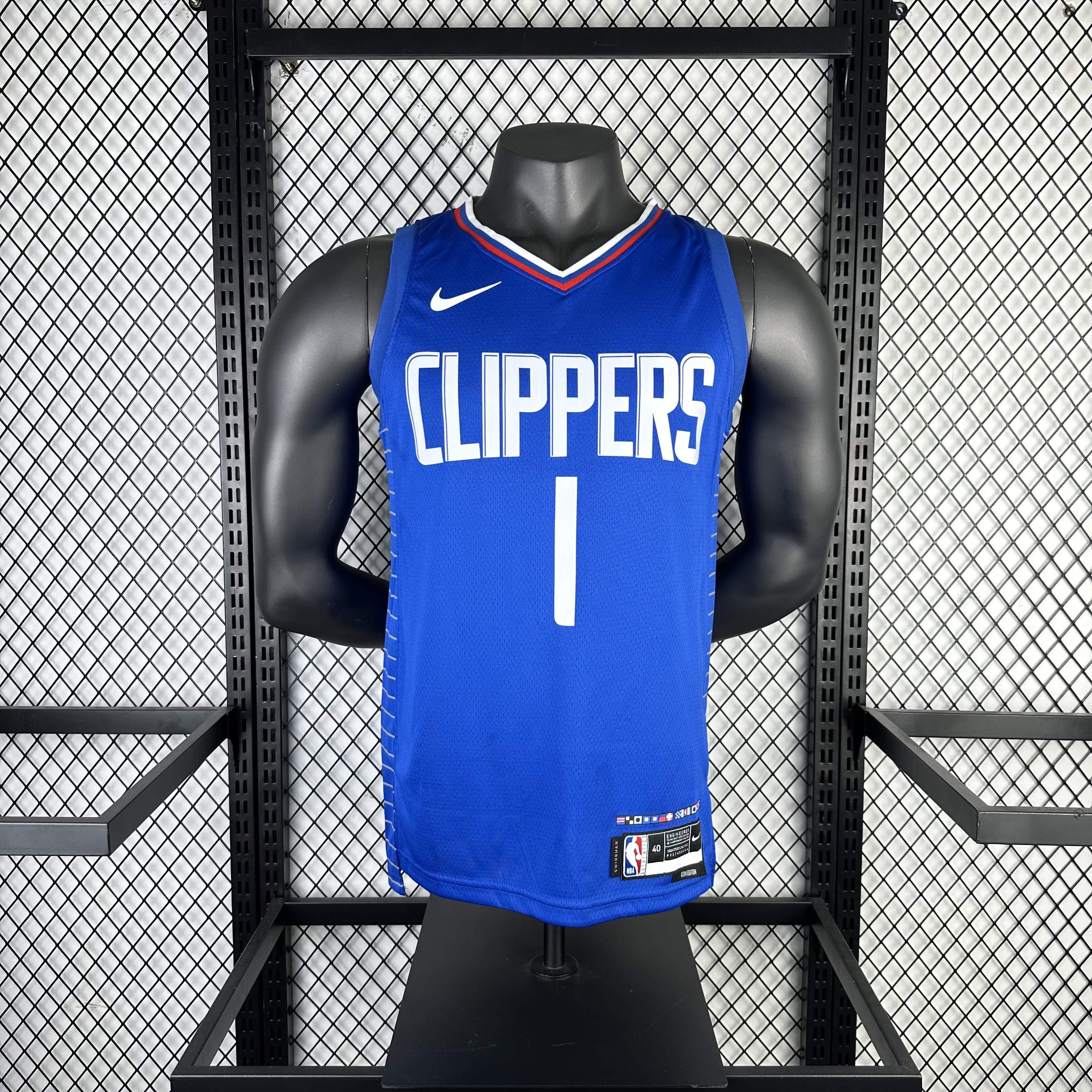 23 season Clippers away blue No.1 Harden
