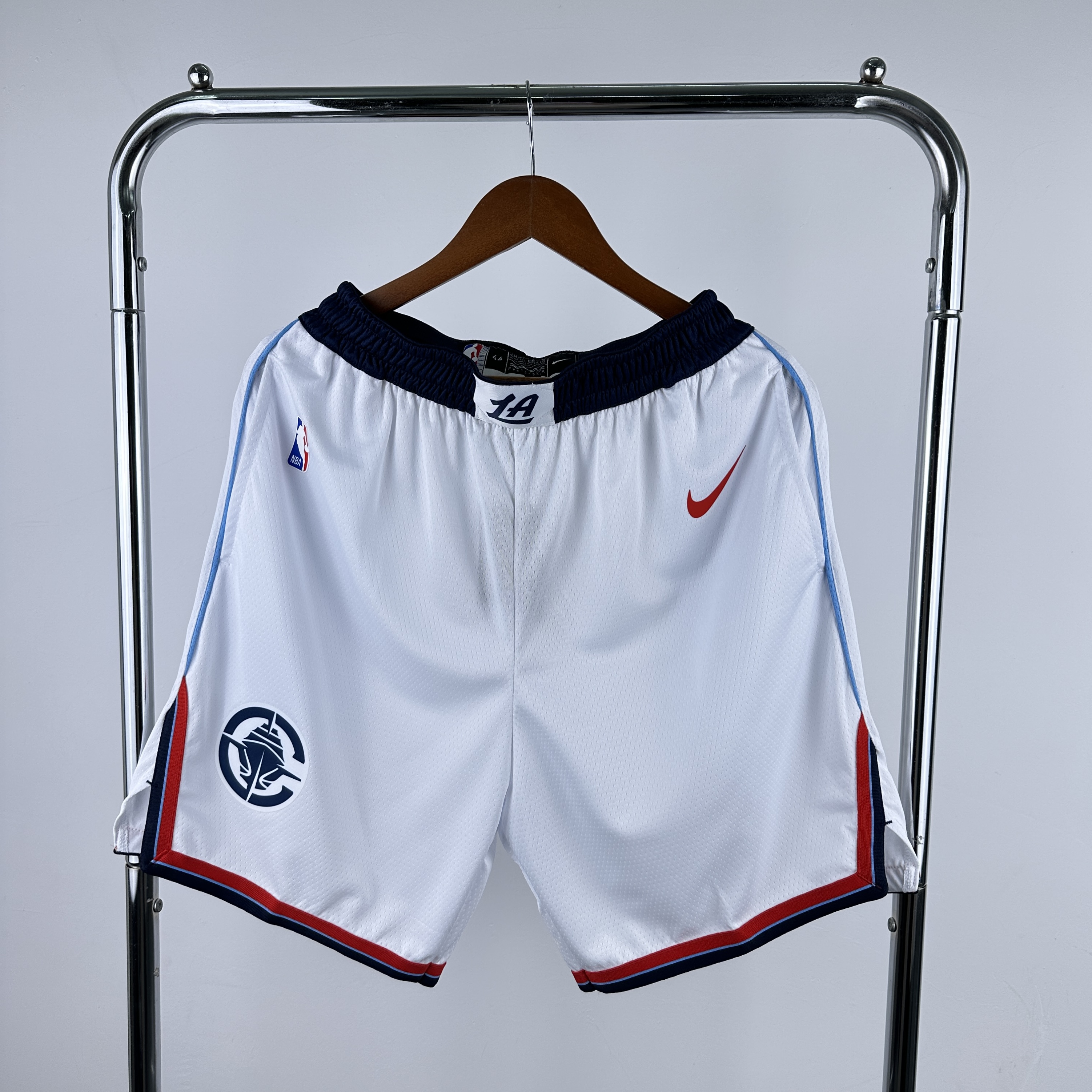 25 season Clippers white shorts