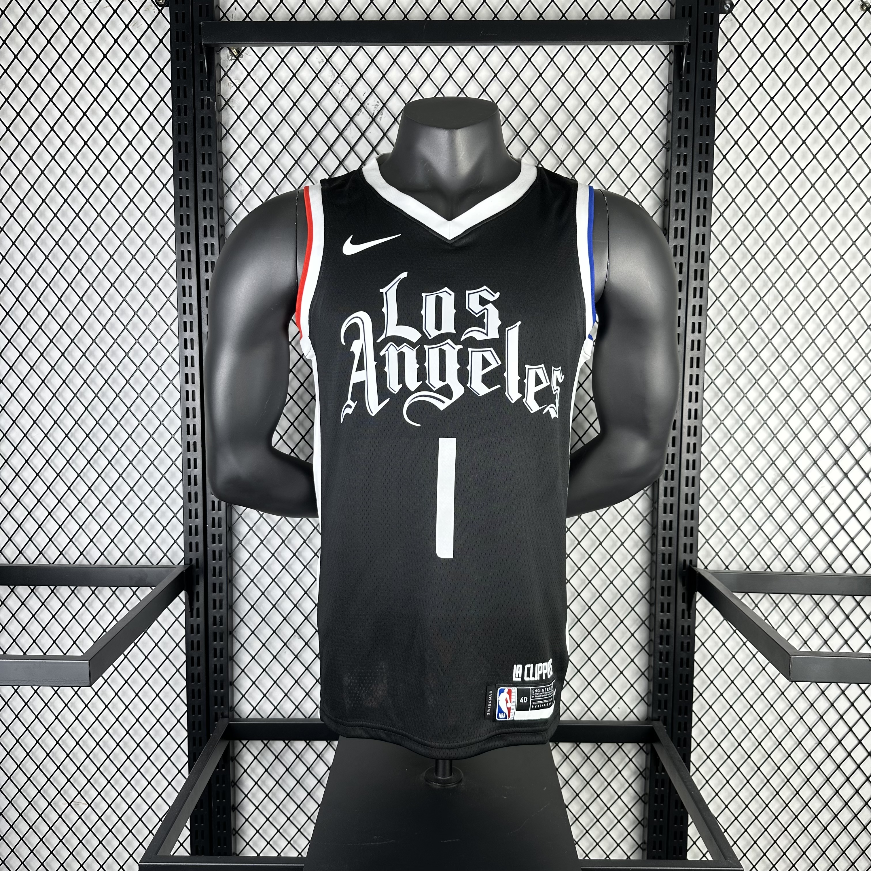 21 Clippers Latin black # 1 Harden