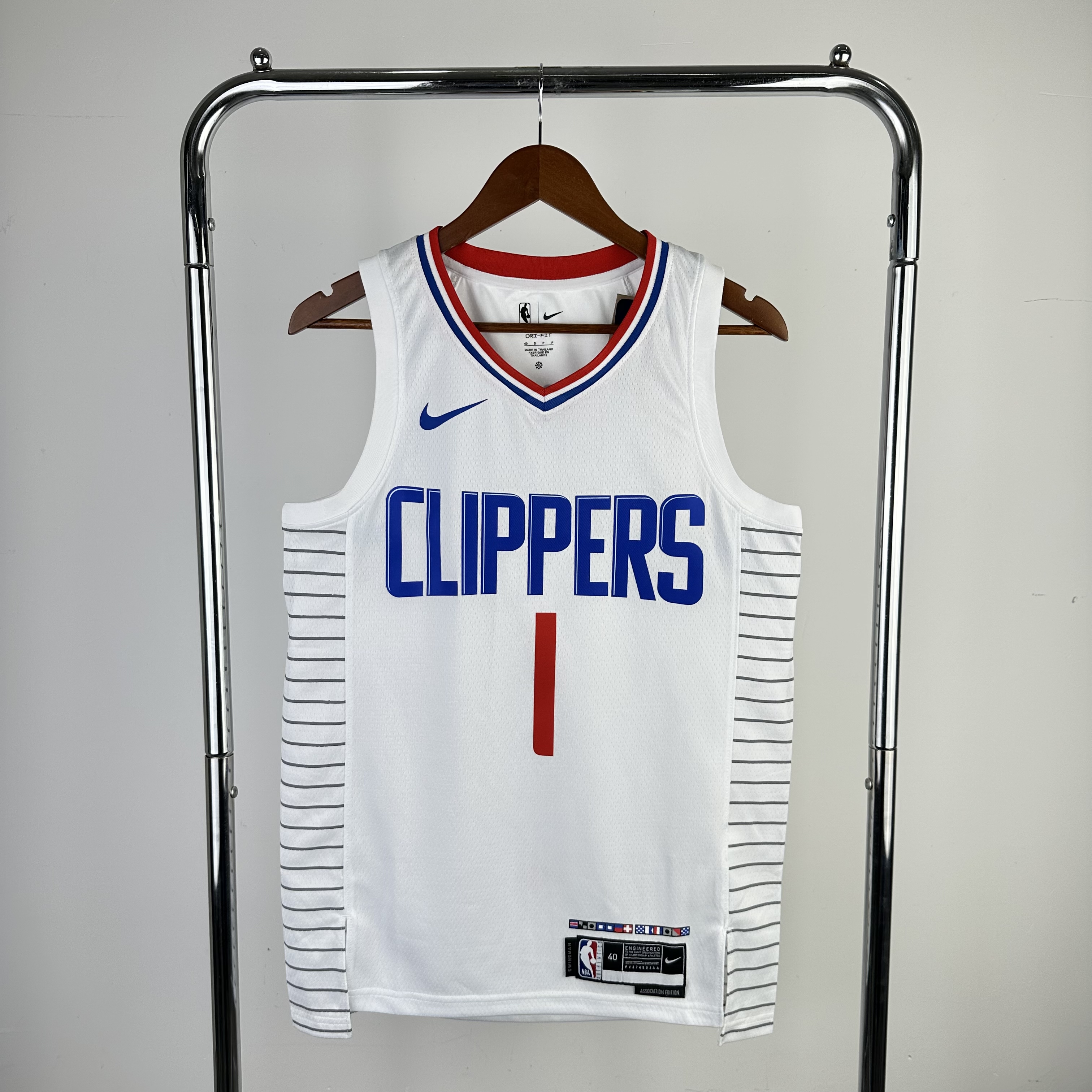 '23 Clippers home white # 1 Harden