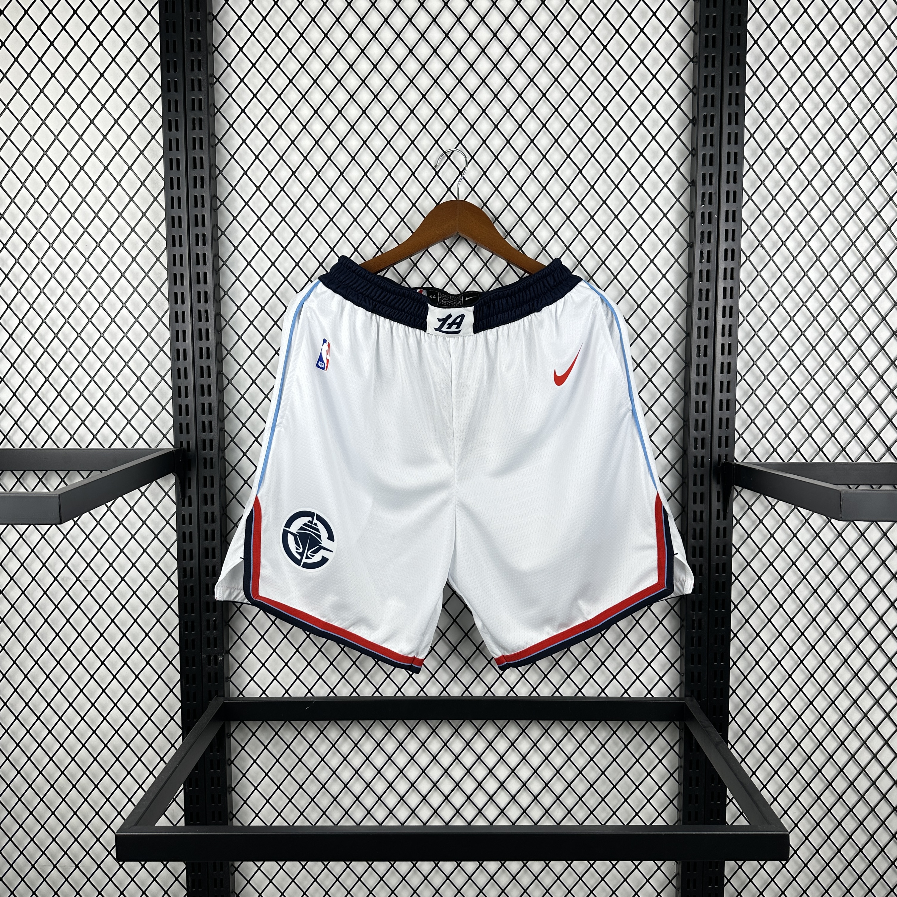 25 season Clippers white shorts