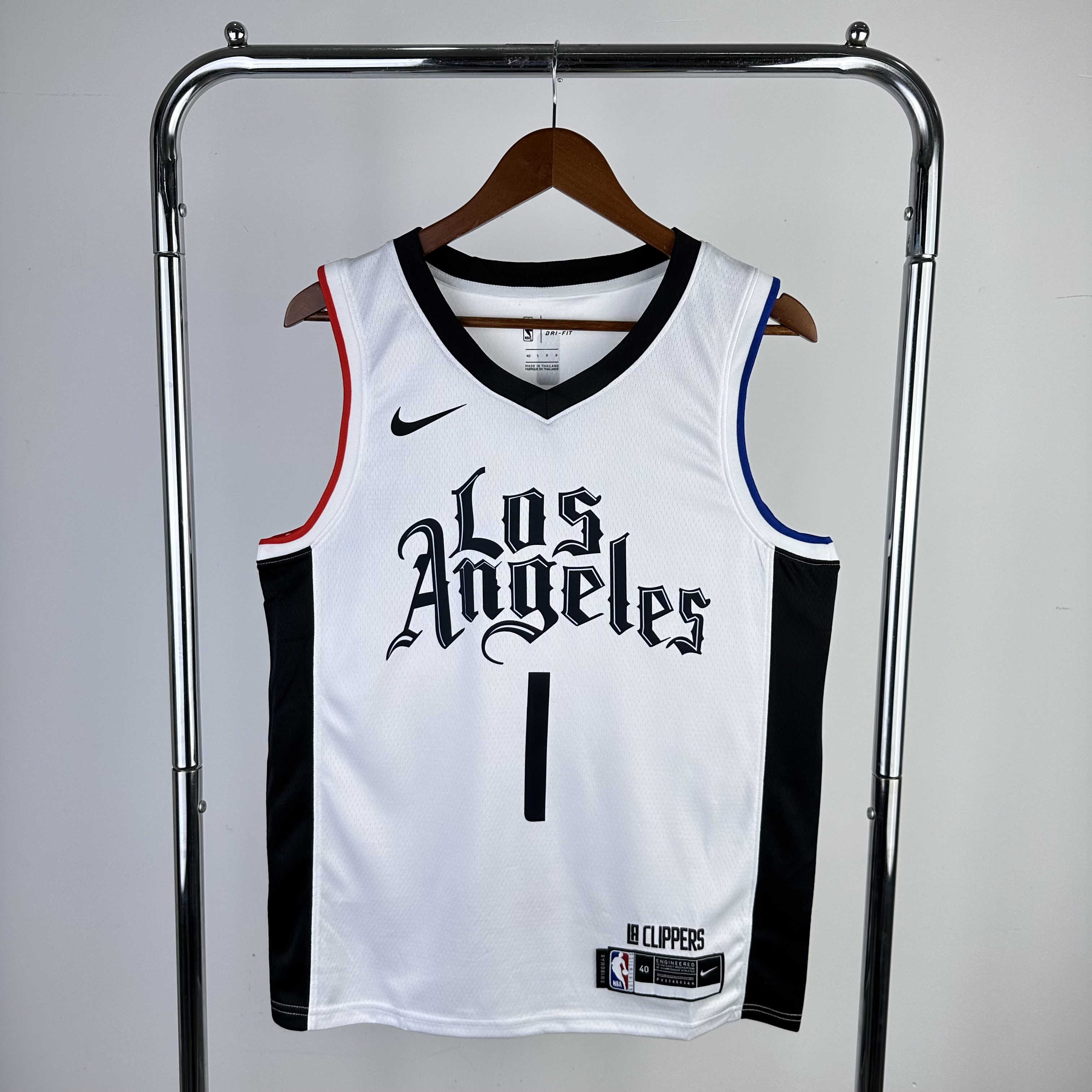 21 Clippers Latin white # 1 Harden