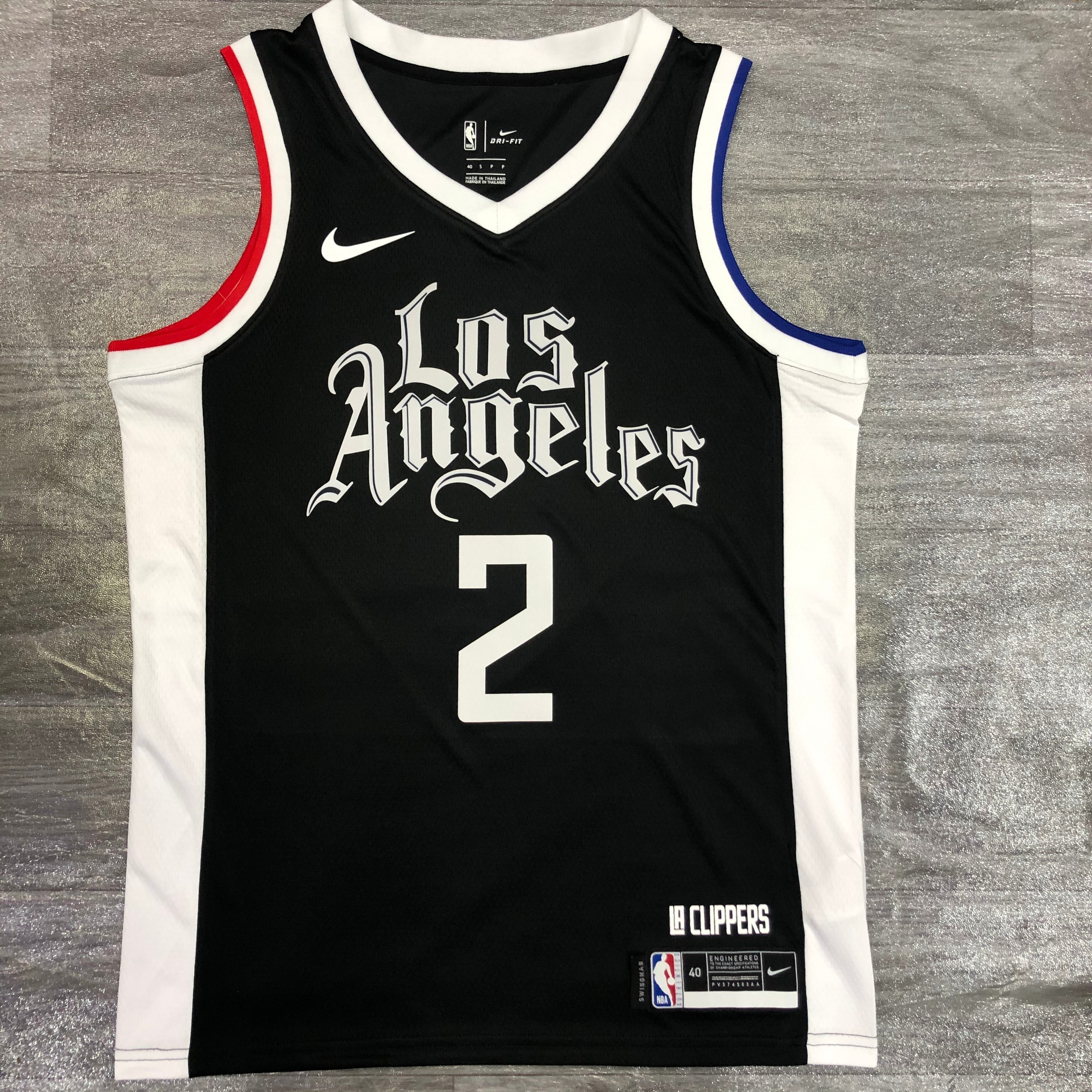Season 21 Clippers City Edition Latin Black # 2 Leonard