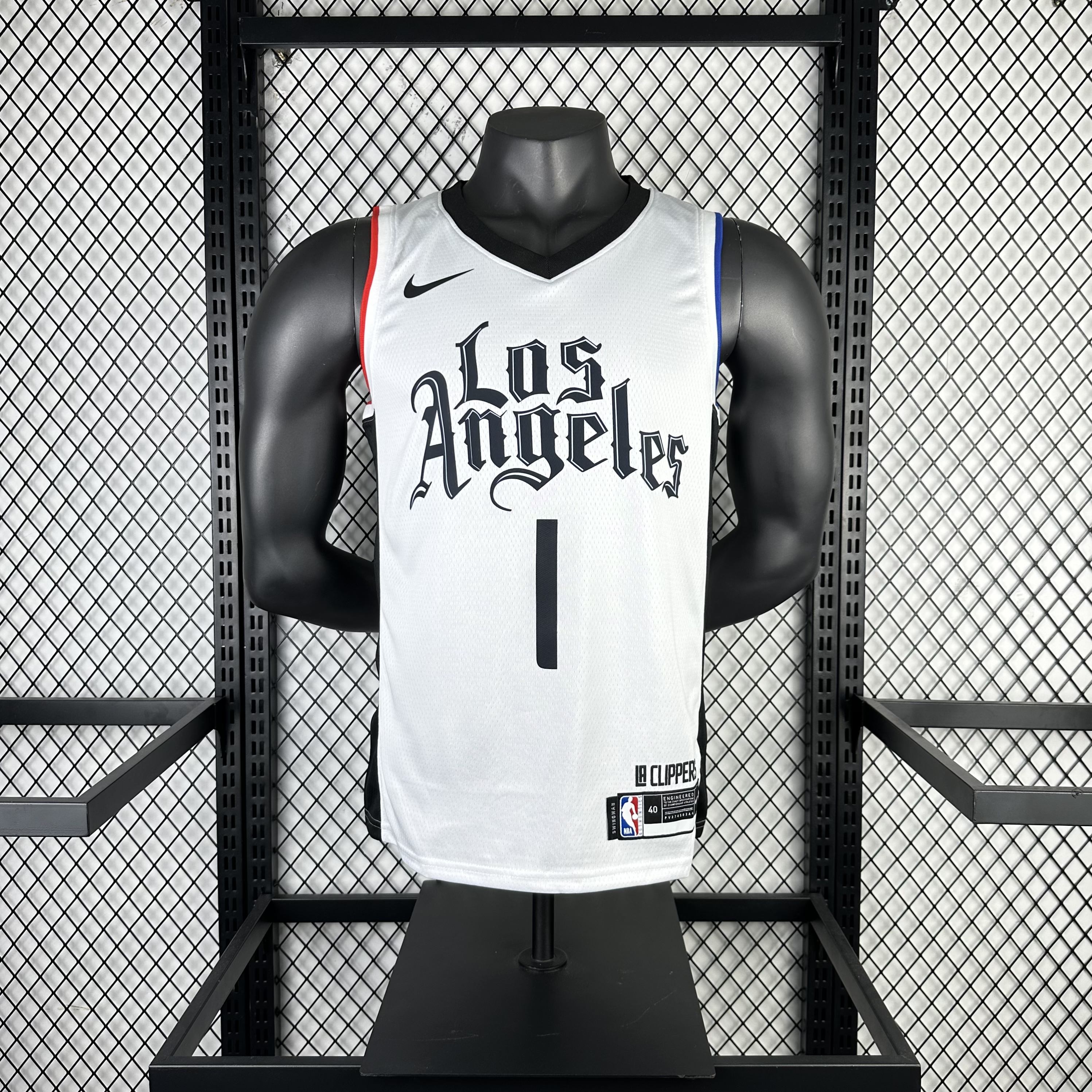 21 Clippers Latin white # 1 Harden