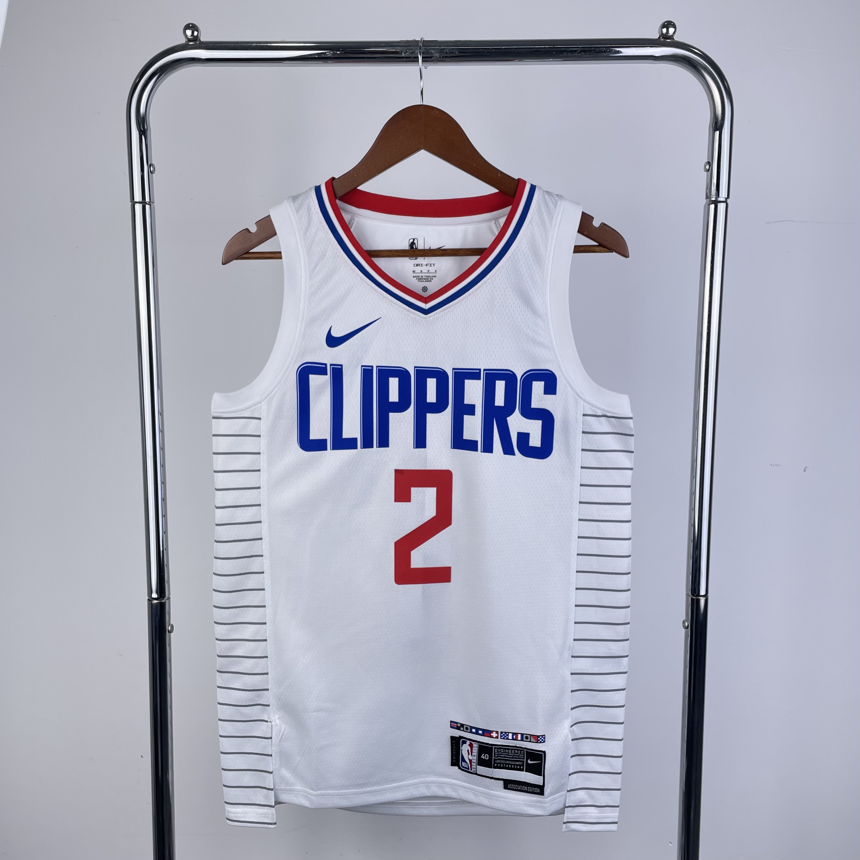 23 season Clippers home white No. 2 Leonard