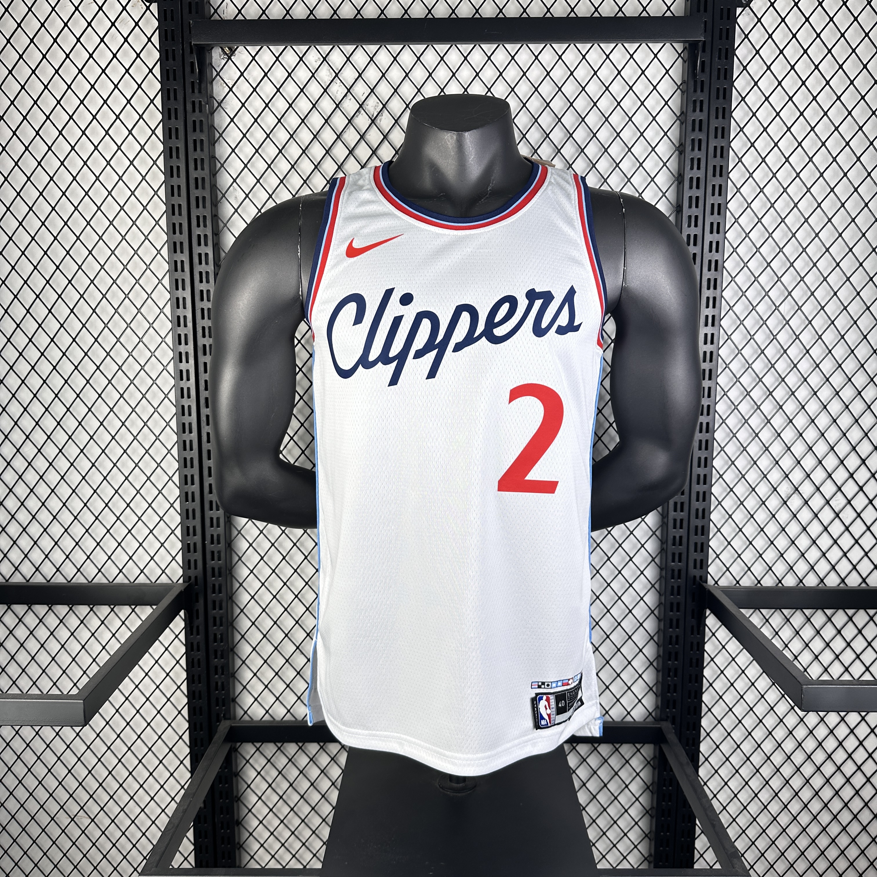 25 season Clippers home white No. 2 Leonard