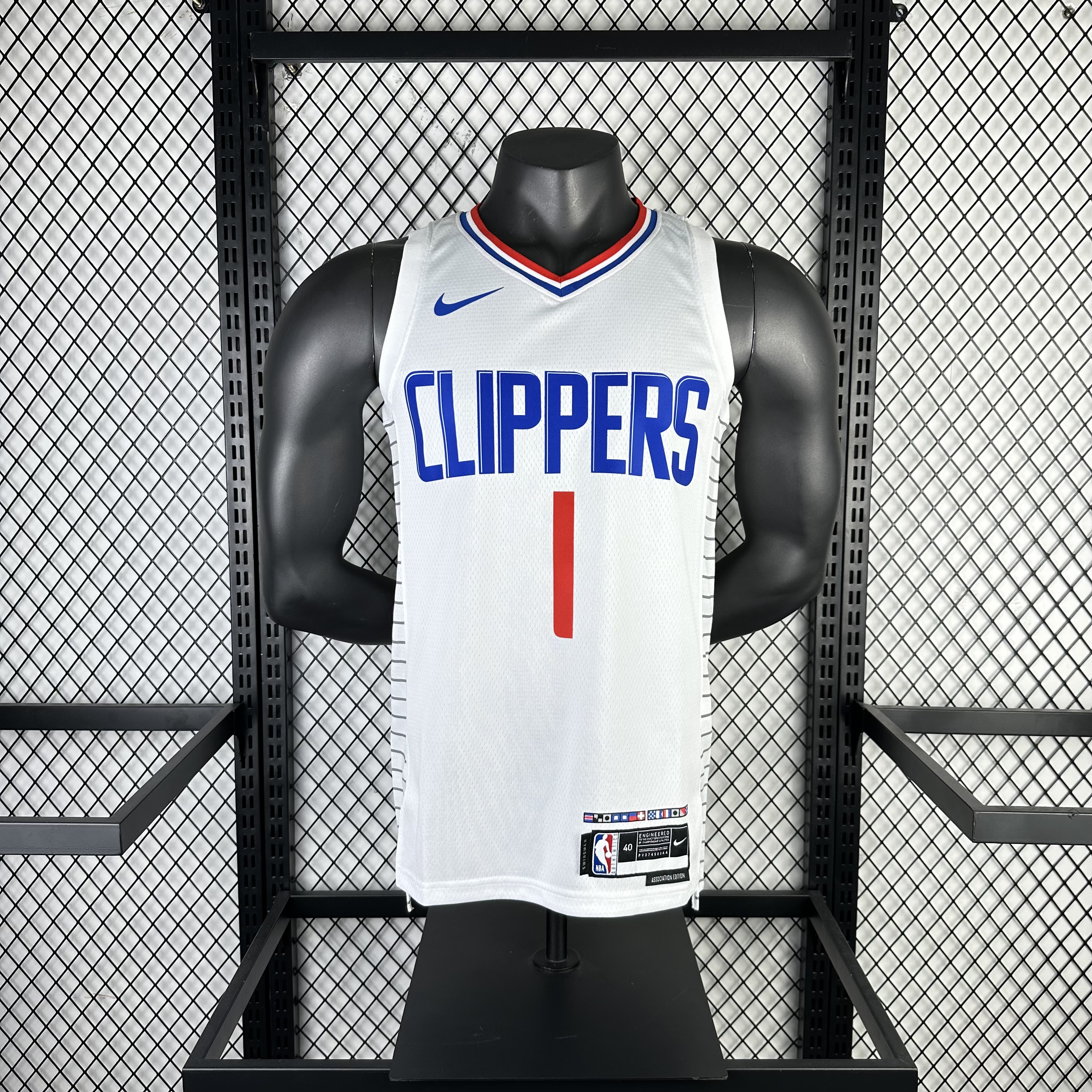 '23 Clippers home white # 1 Harden