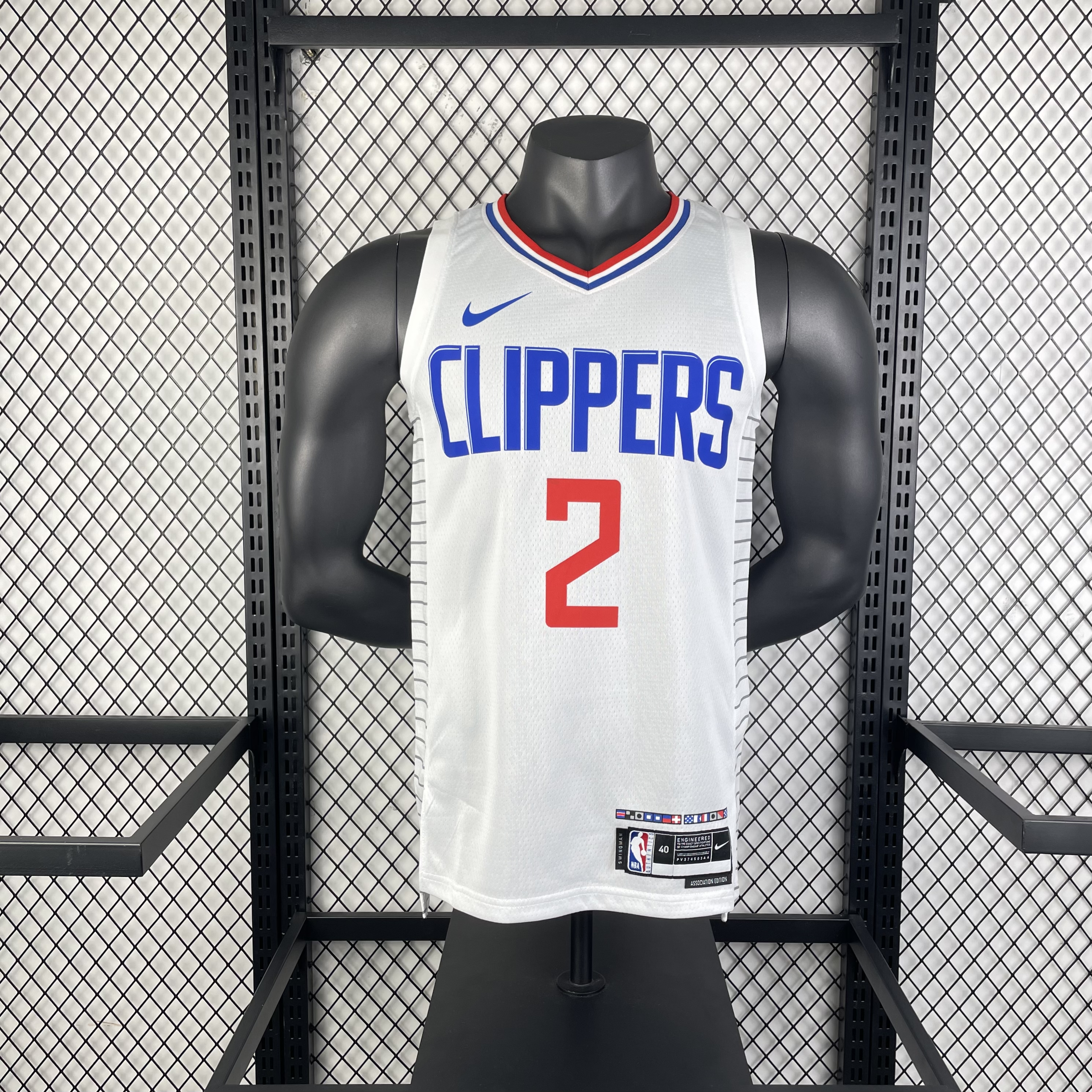 23 season Clippers home white No. 2 Leonard