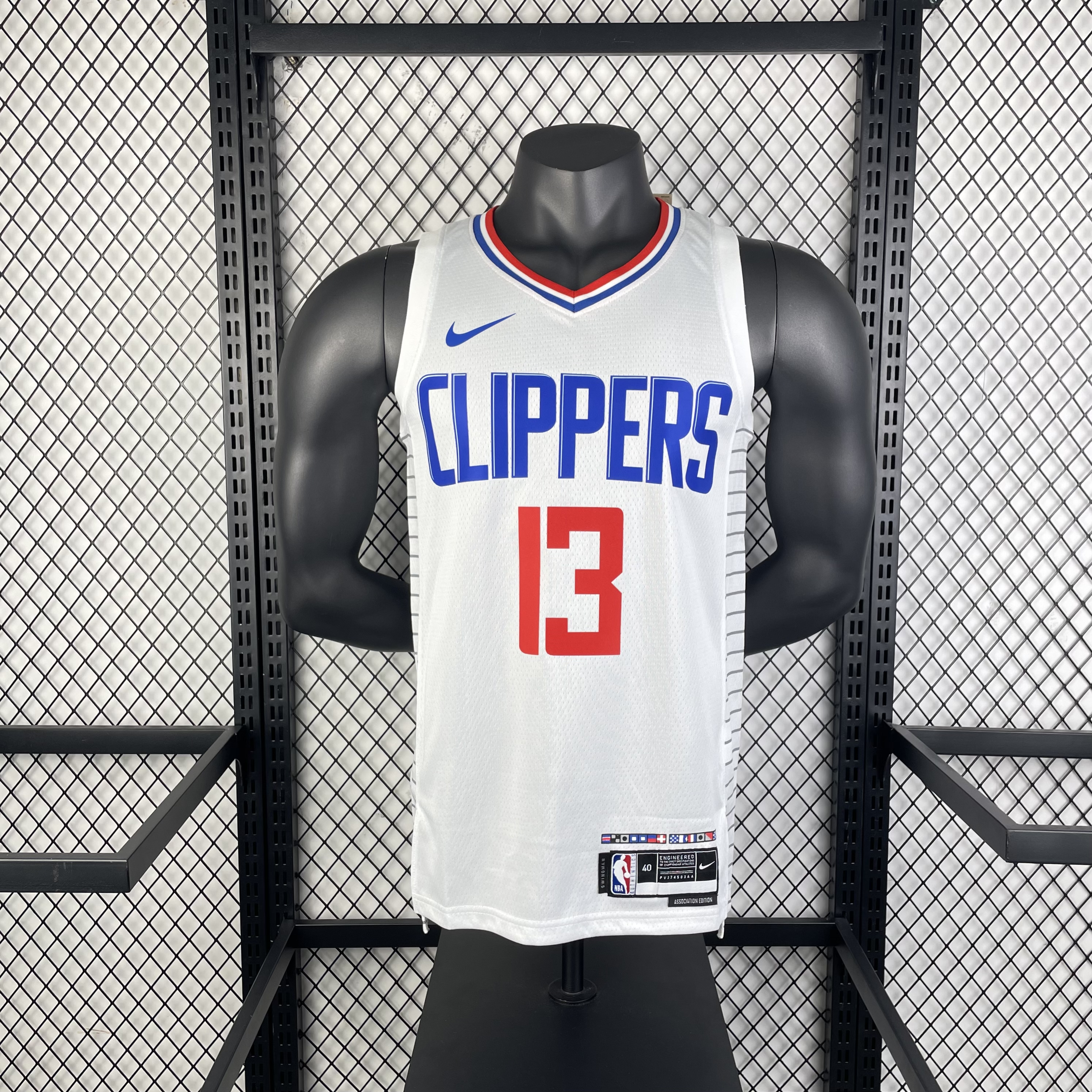 Season 23 Clippers home white number 13 George