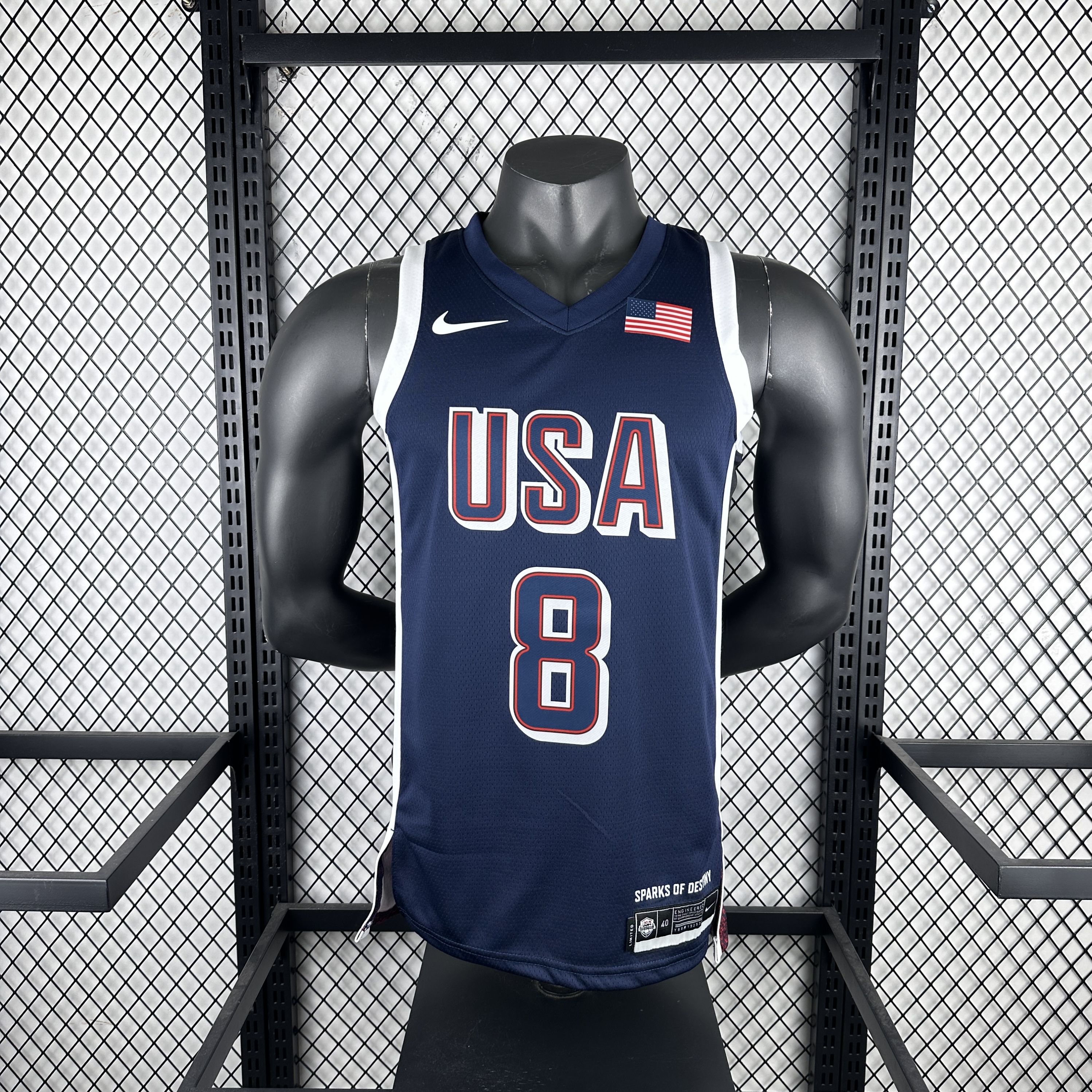 Team USA Navy blue # 8 Leonard at the '24 Olympics