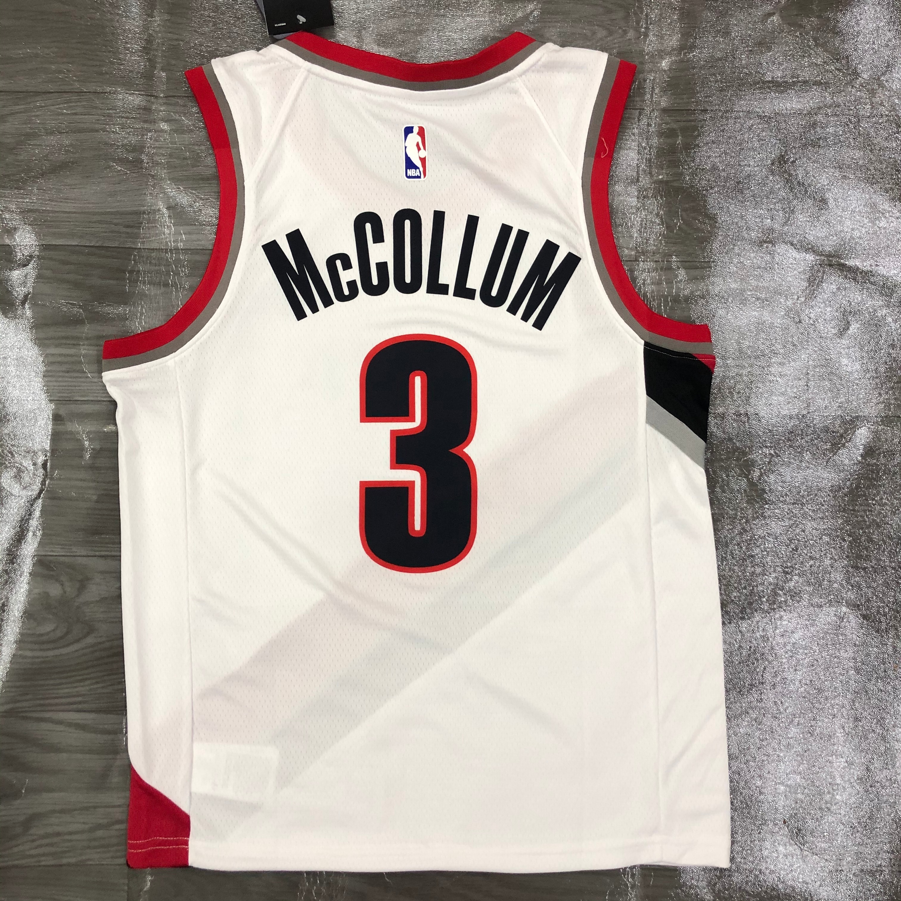 Season 21 Blazers home white No. 3 McCollum