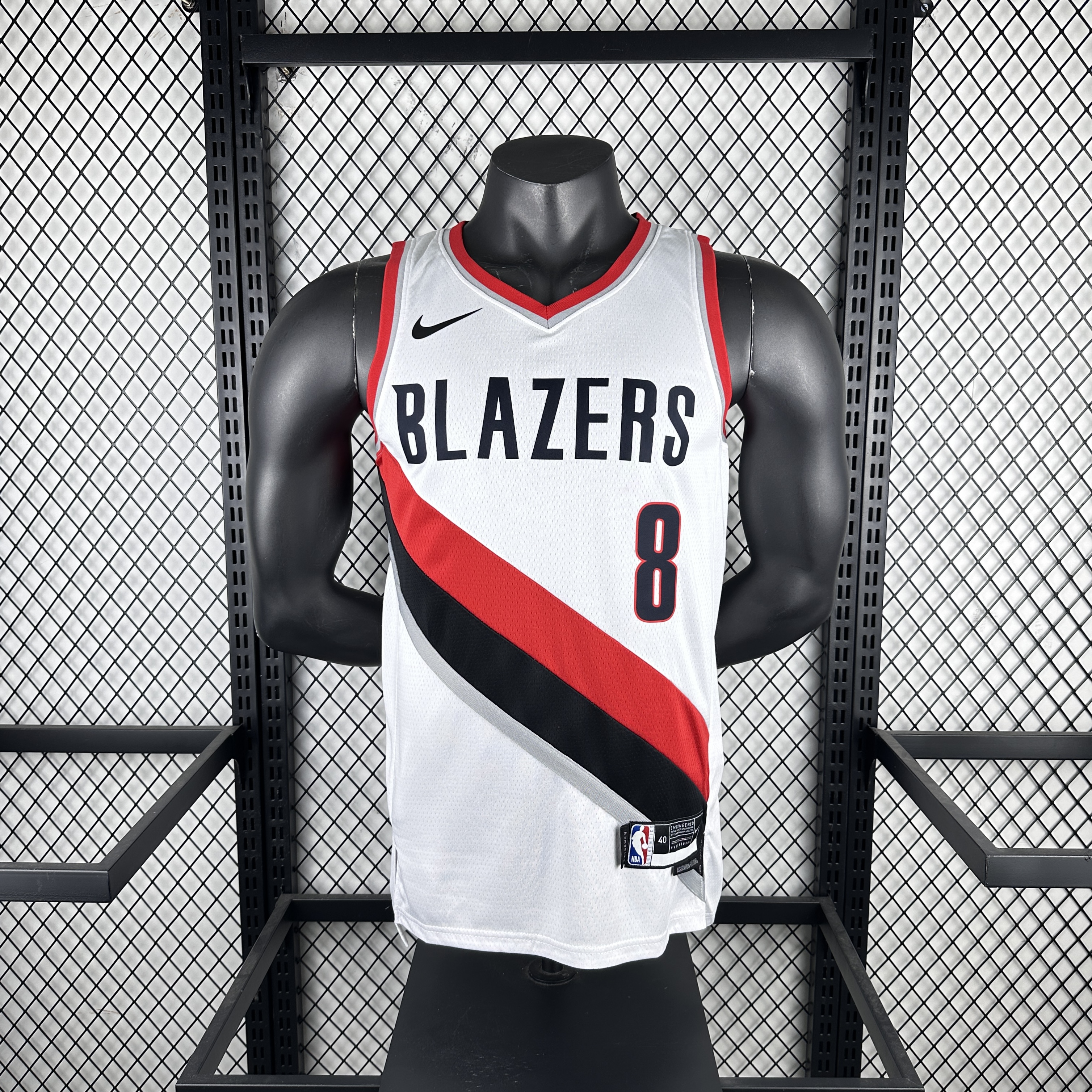 23 season Trail Blazers home white No. 8 Afdia