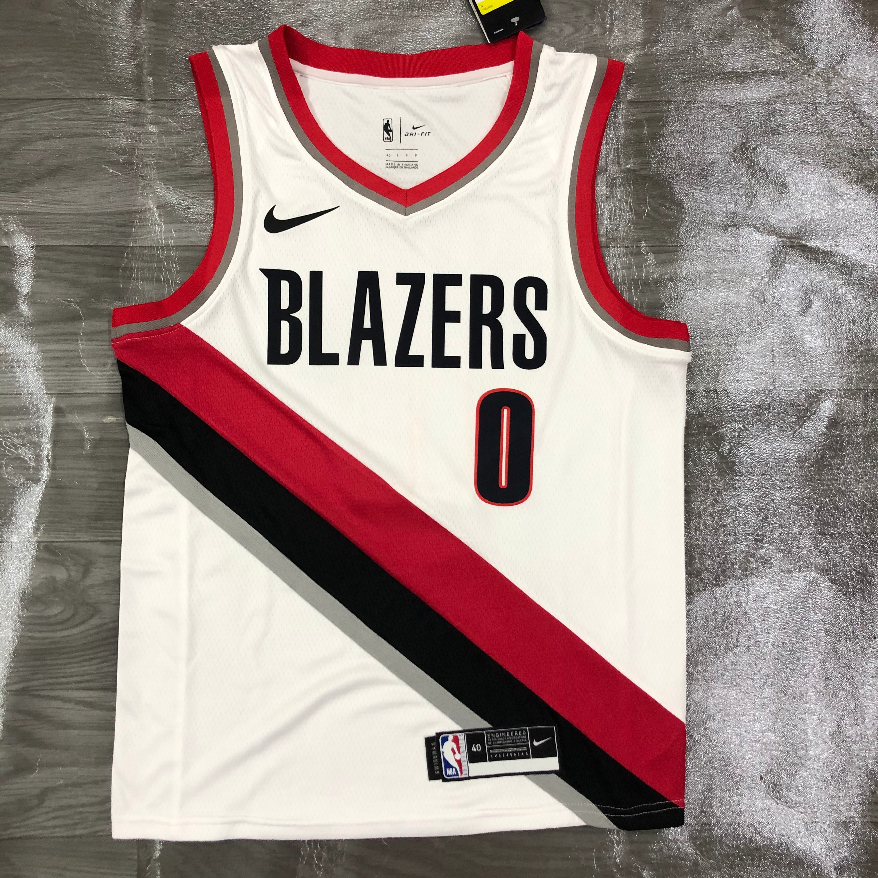21 season Blazers home white 0 Lillard