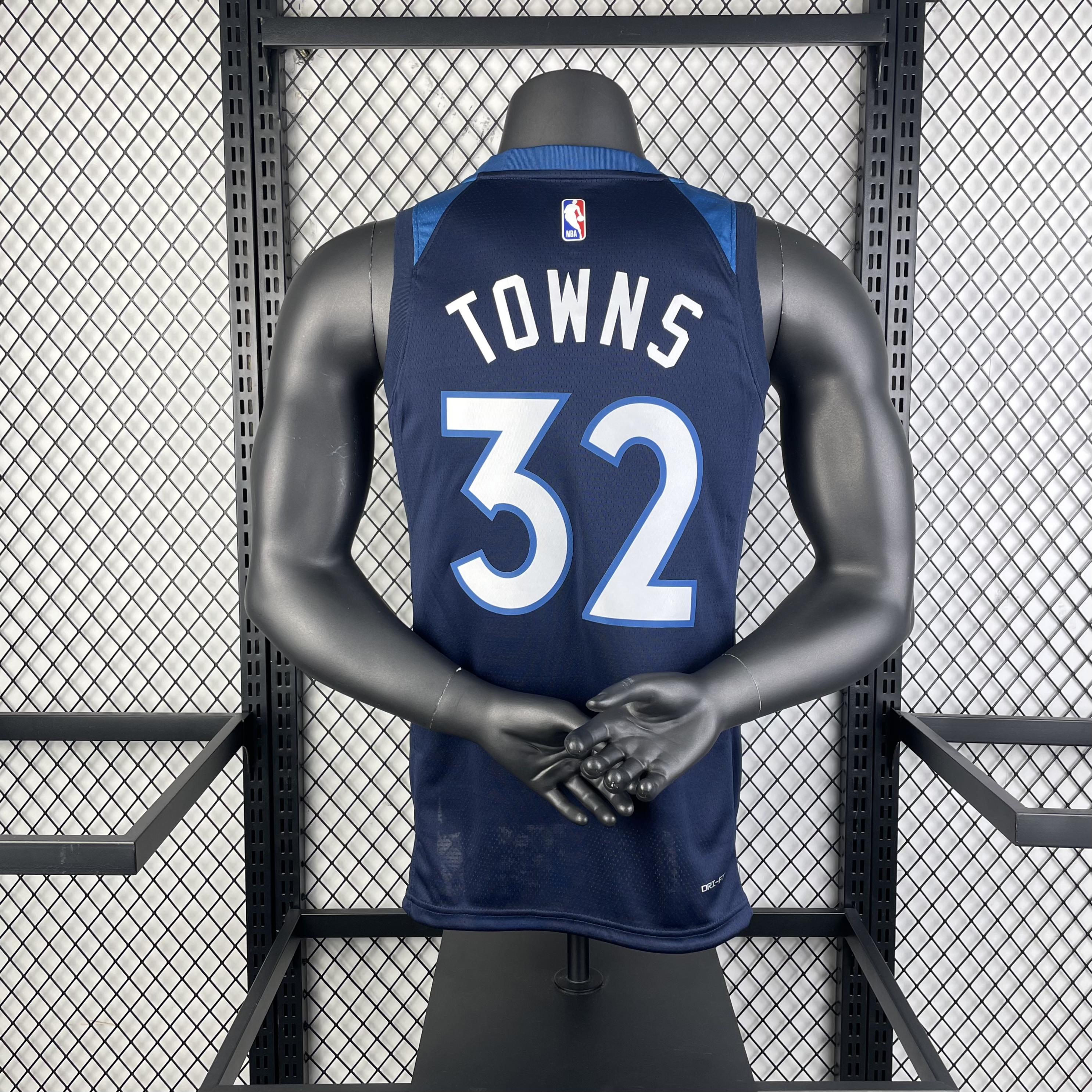 23 season Timberwolves away dark blue 32 Towns