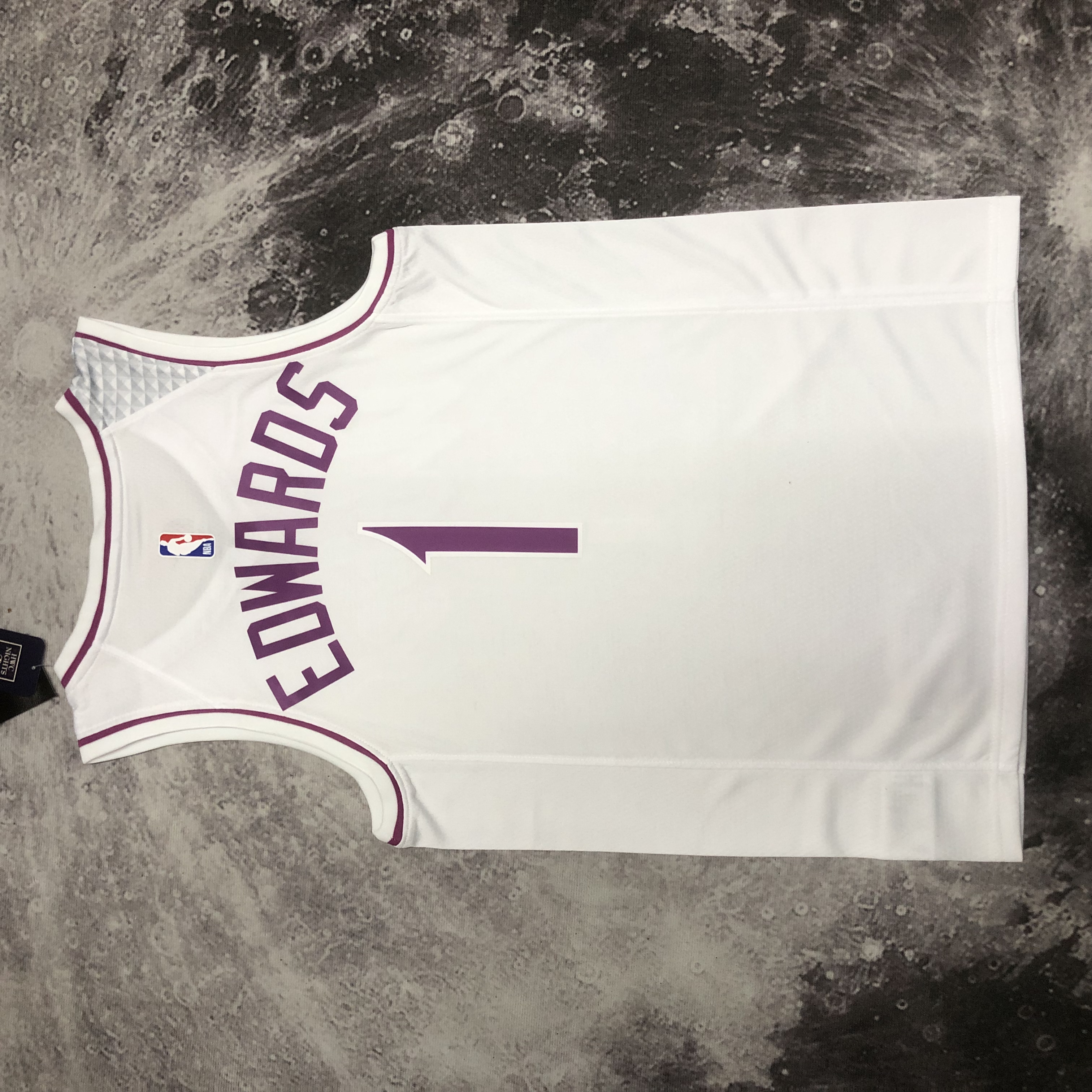 White and pink Edwards of the Timberwolves