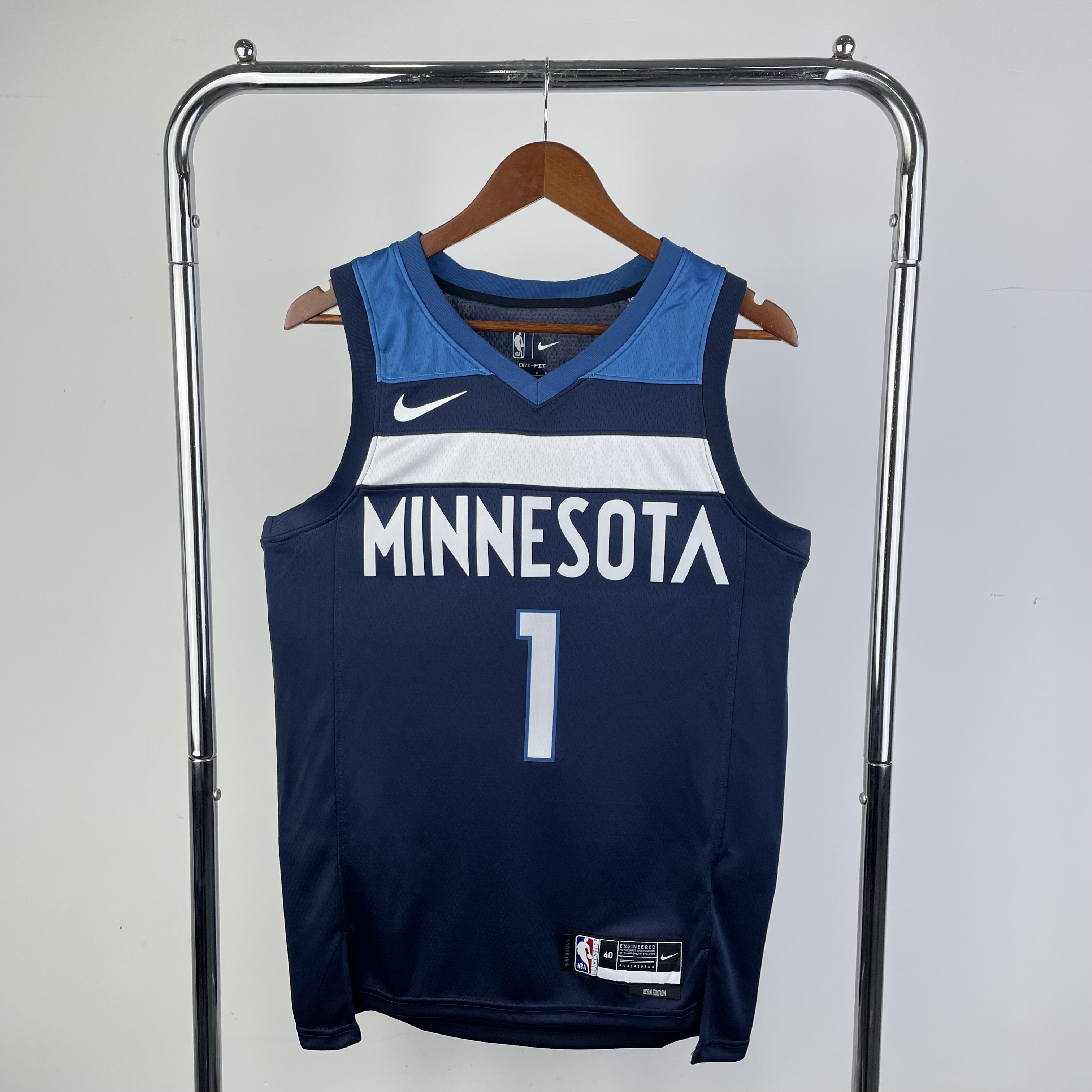 23 season Timberwolves away dark blue No.1 Anderson