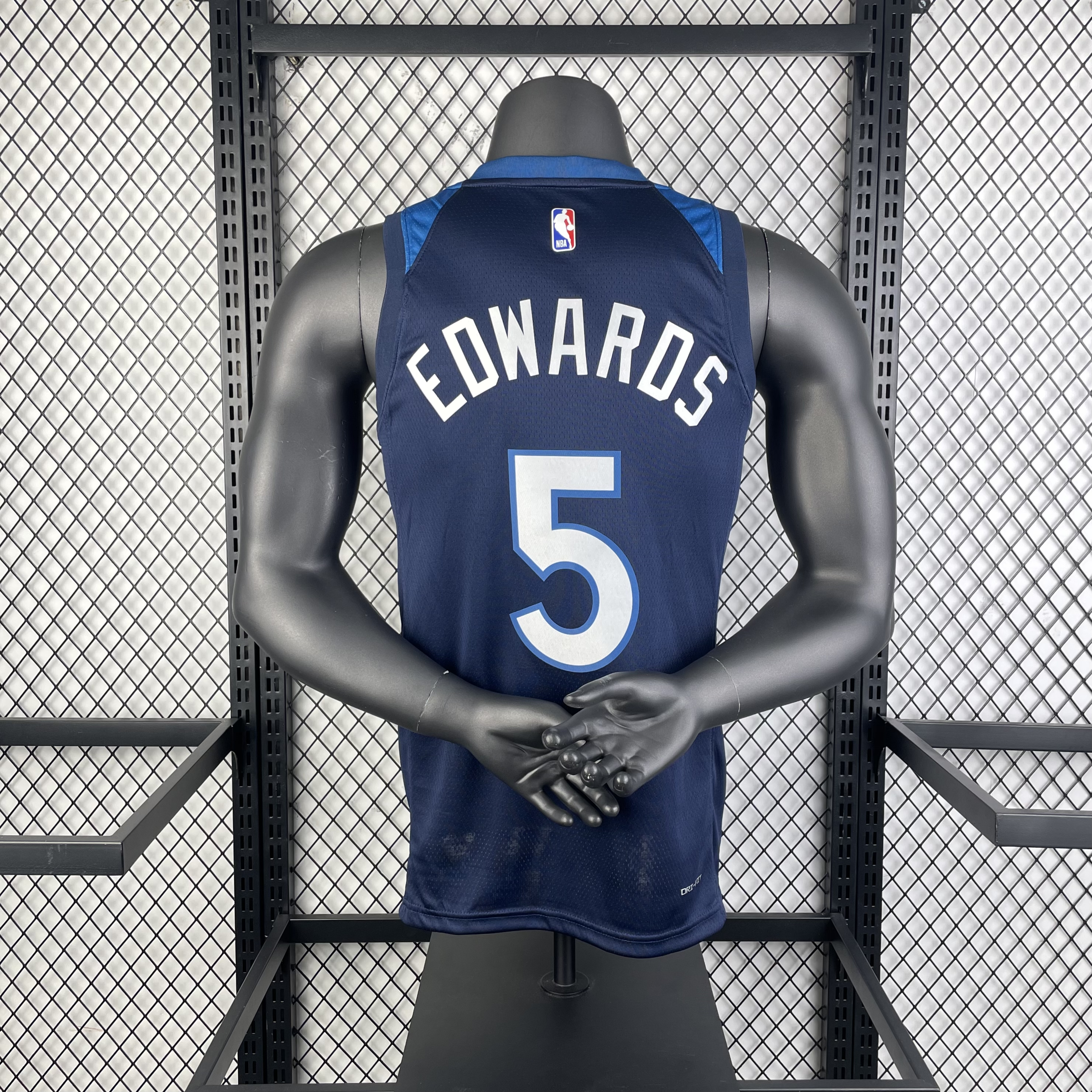 23 season Timberwolves away dark blue No. 5 Edwards