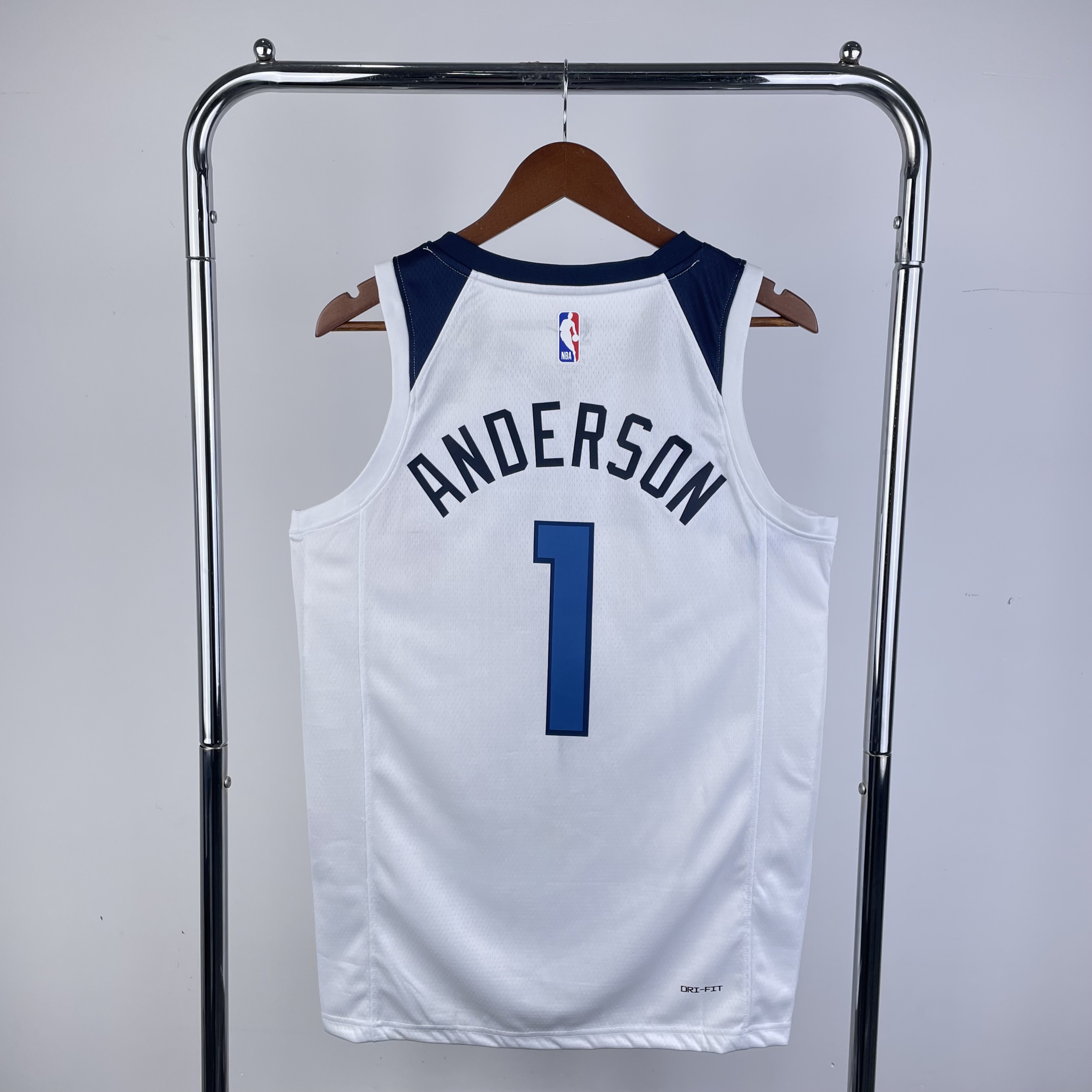23 season Timberwolves home white No.1 Anderson