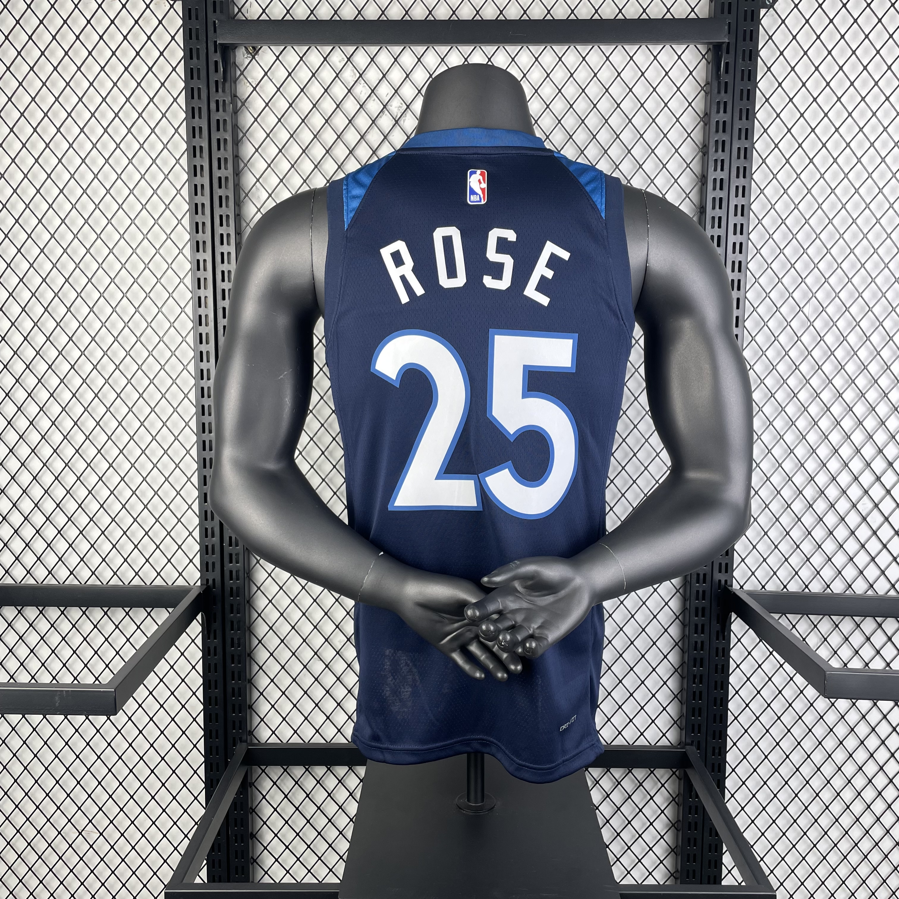 23 season Timberwolves away dark blue 25 Rose