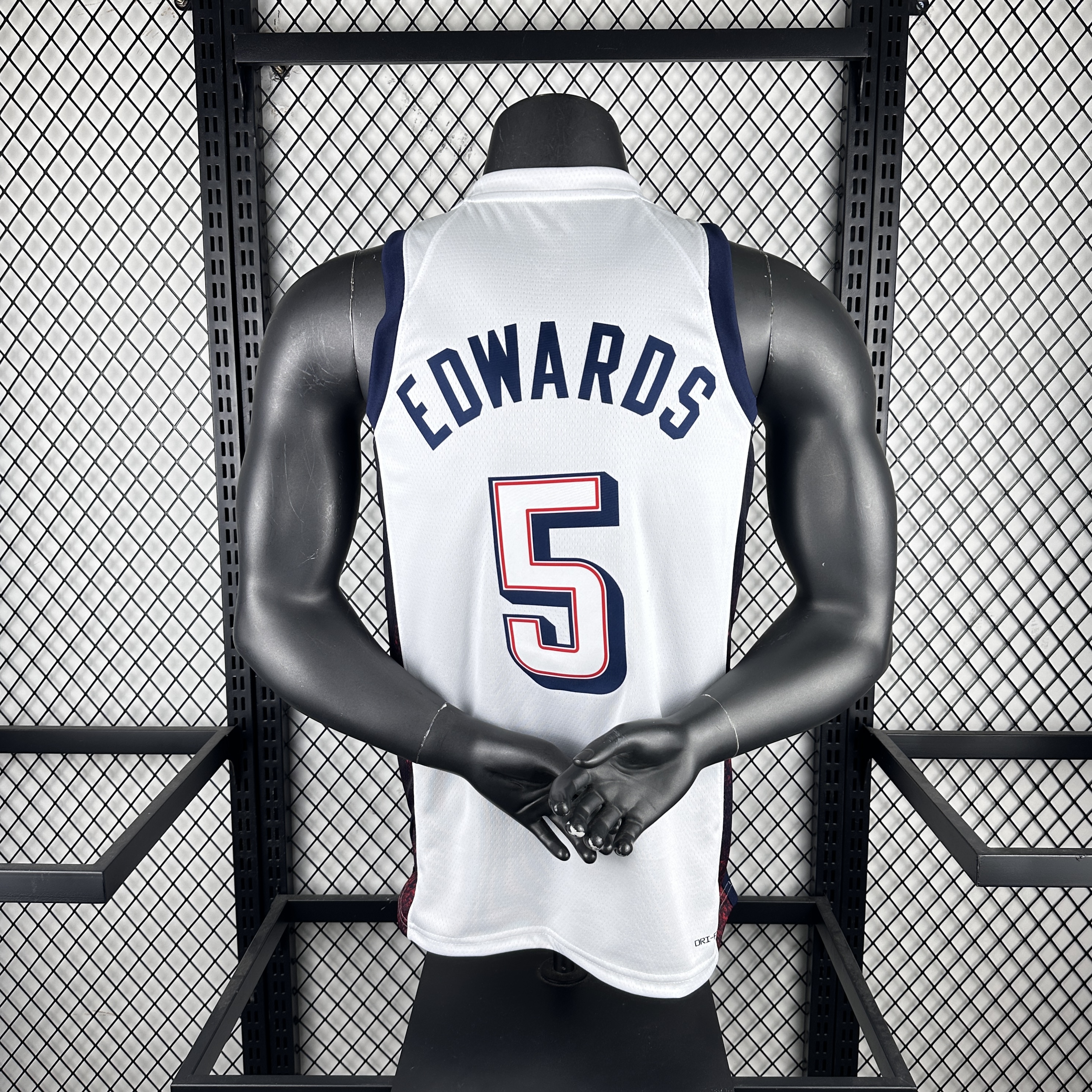'24 Olympic Team USA white number 5 Edwards