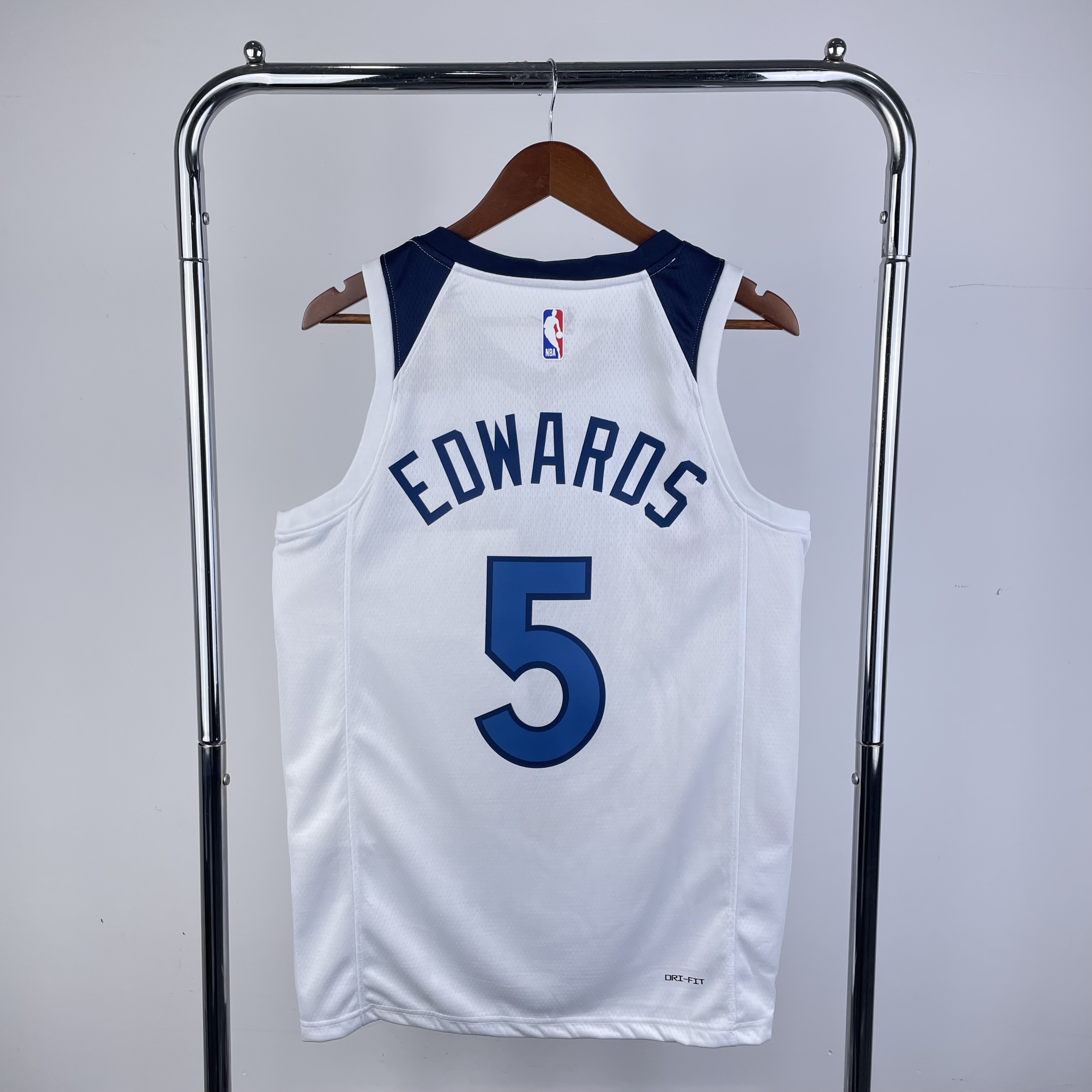 23 season Timberwolves home white No. 5 Edwards