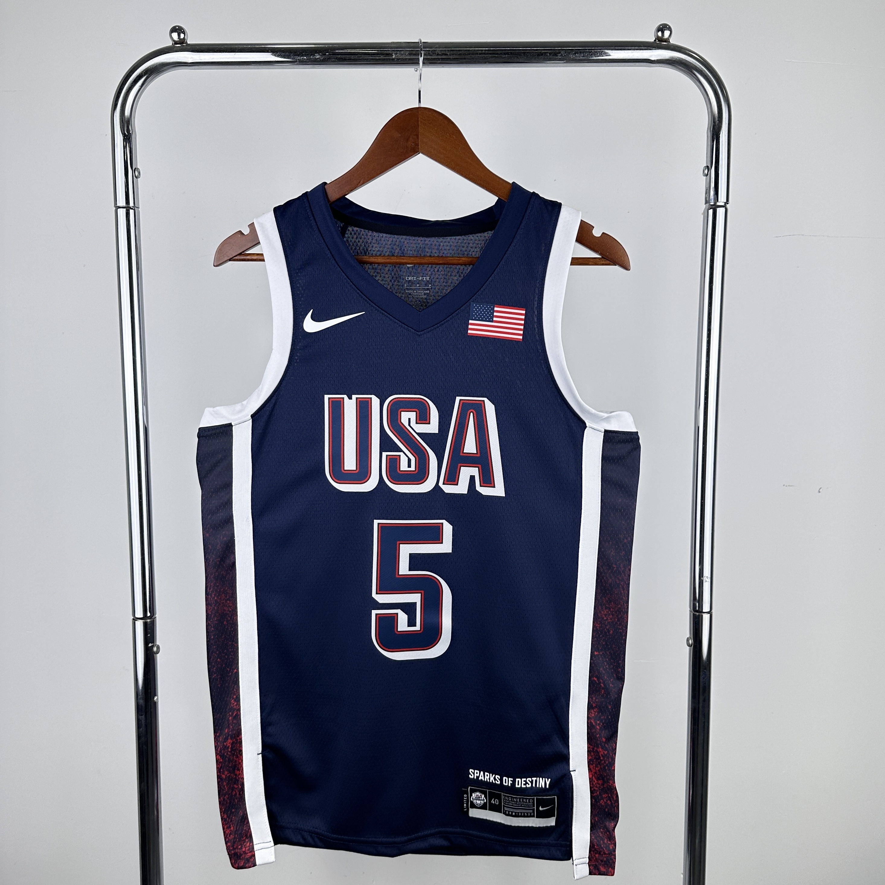 Team USA Navy blue # 5 Edwards at the '24 Olympics