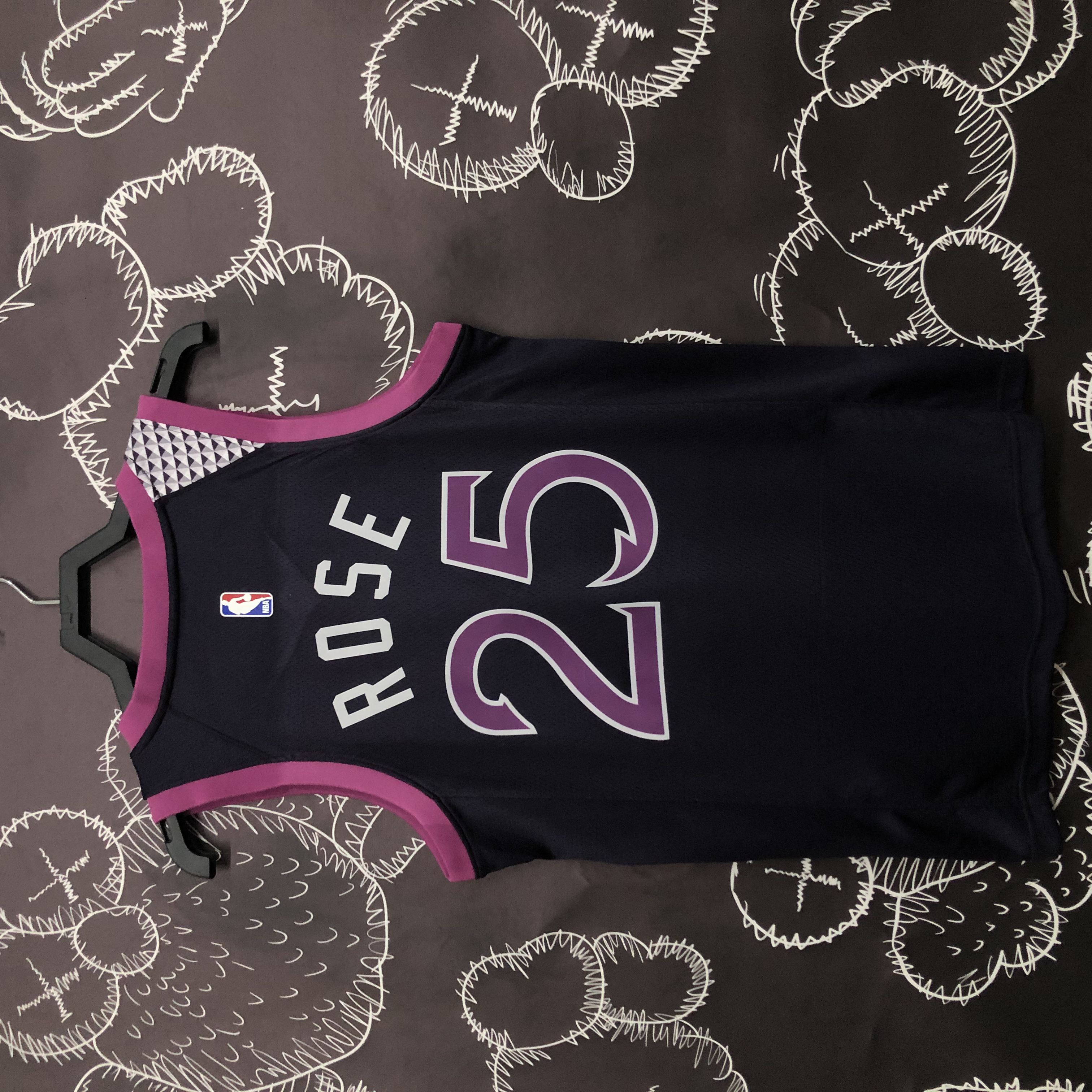Timberwolves Black and purple 25 Rose