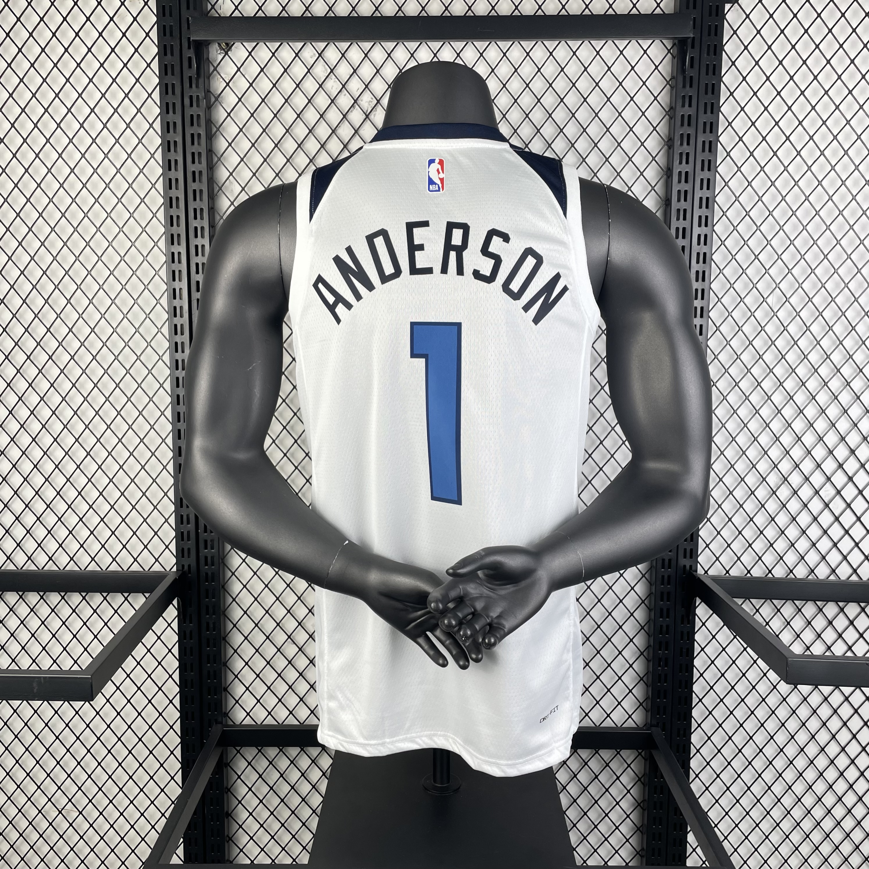 23 season Timberwolves home white No.1 Anderson