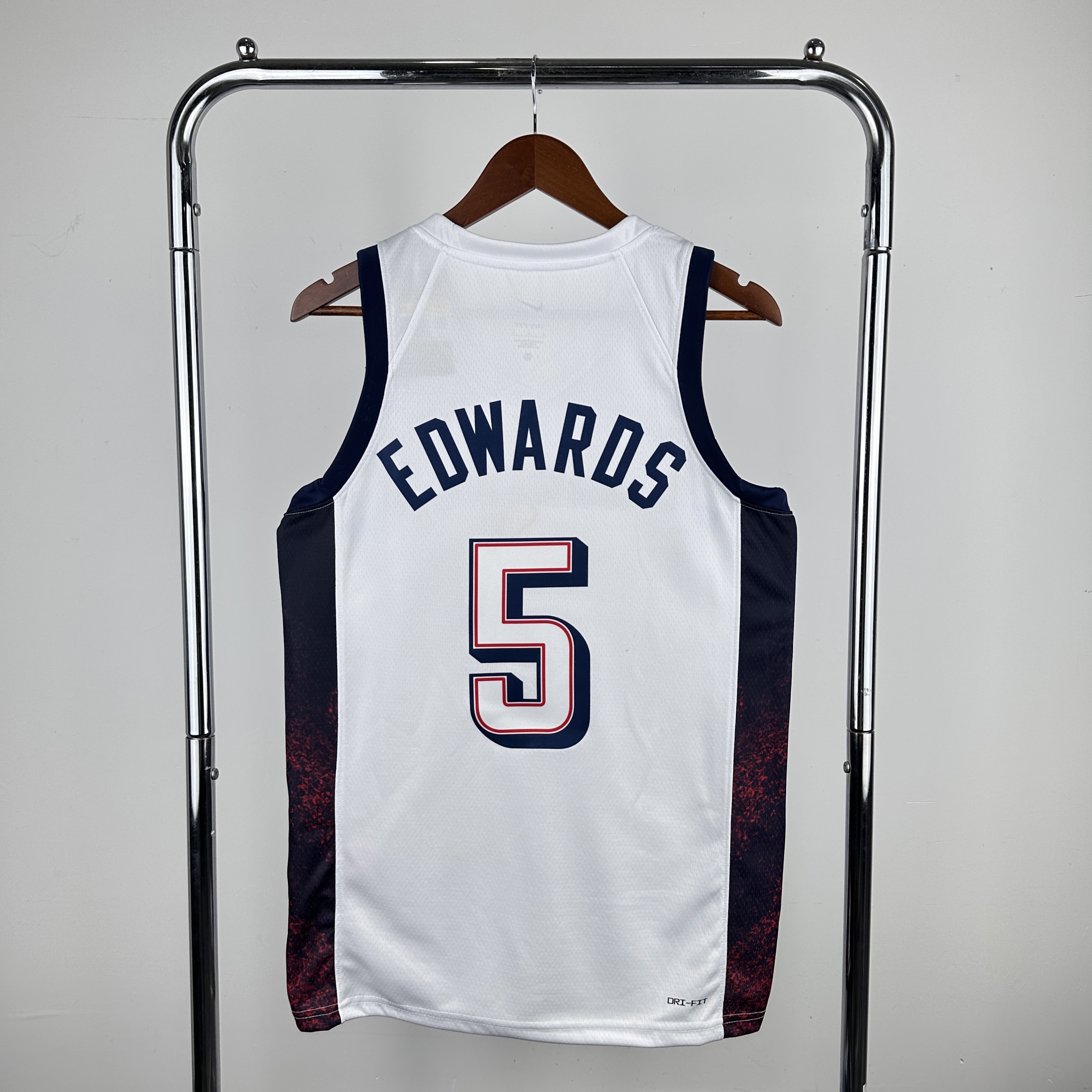 '24 Olympic Team USA white number 5 Edwards