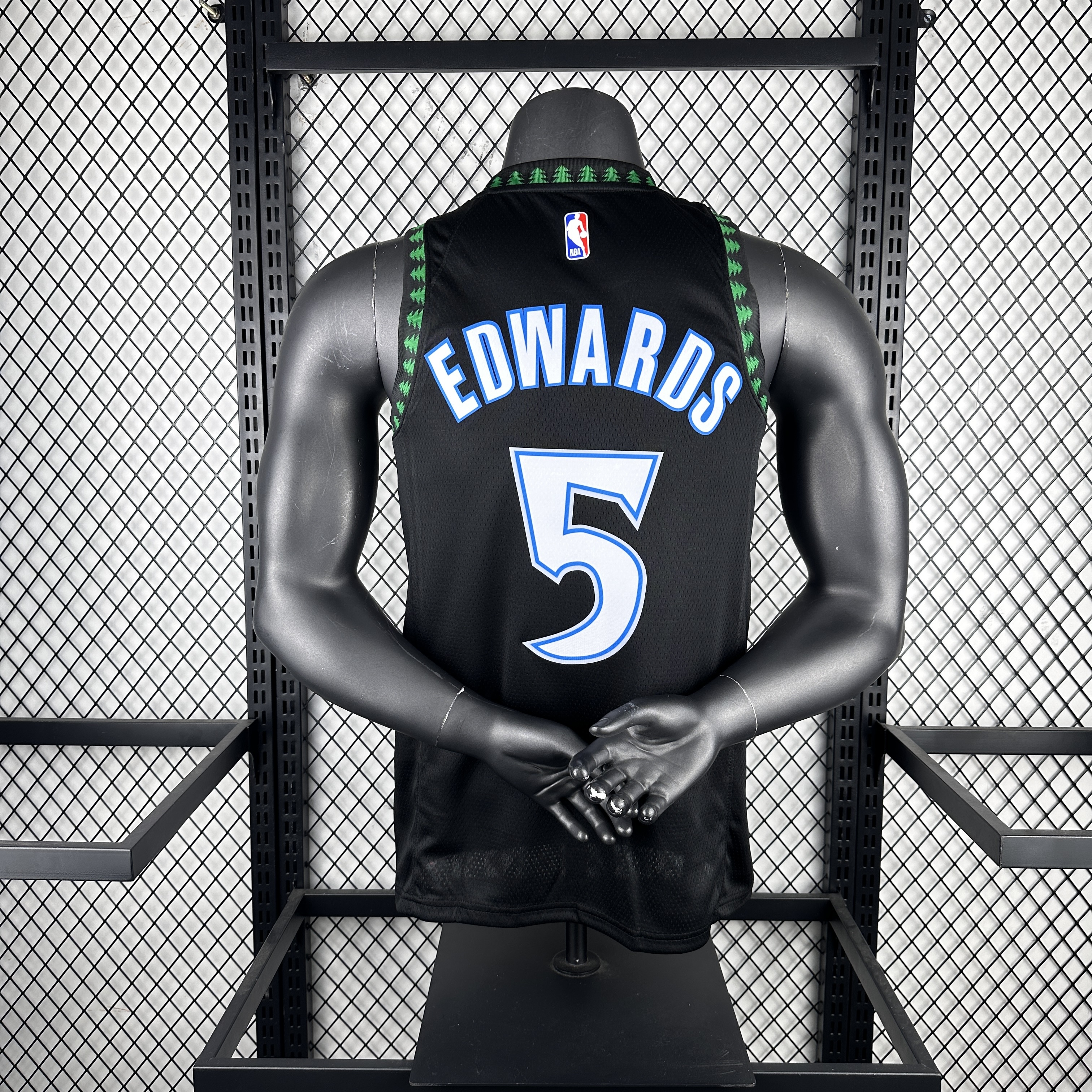 '18 vintage Timberwolves black No. 5 Edwards