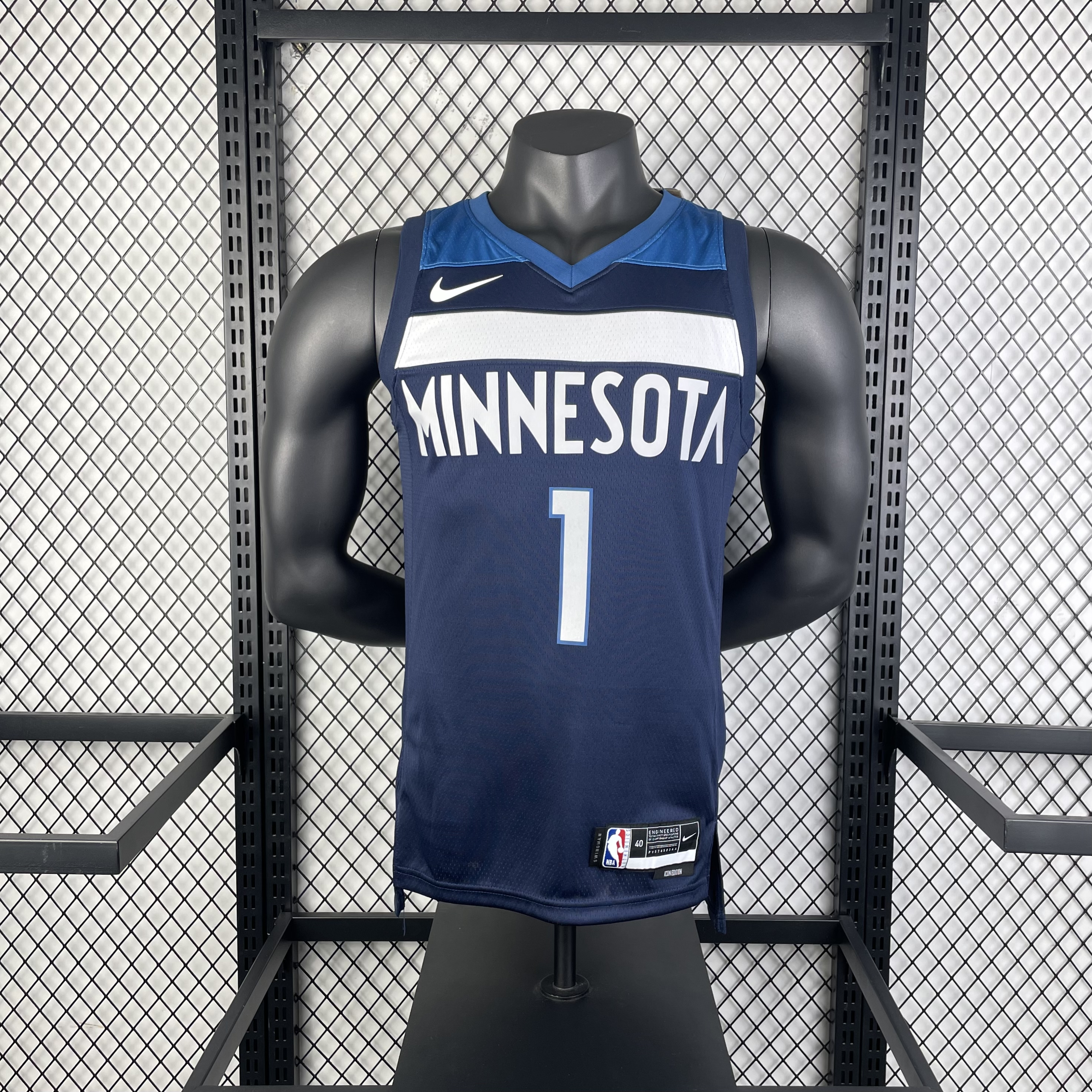 23 season Timberwolves away dark blue No.1 Anderson