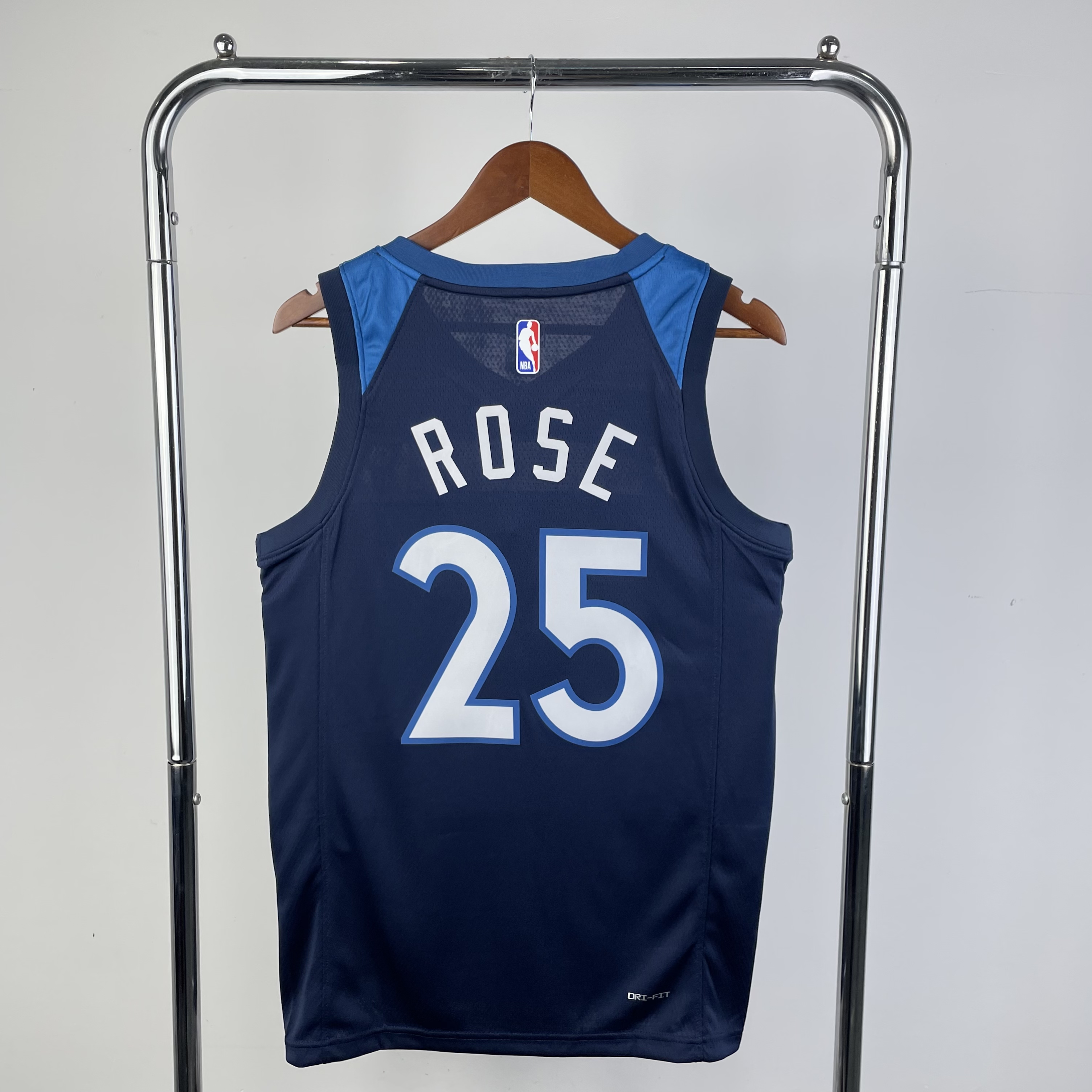 23 season Timberwolves away dark blue 25 Rose