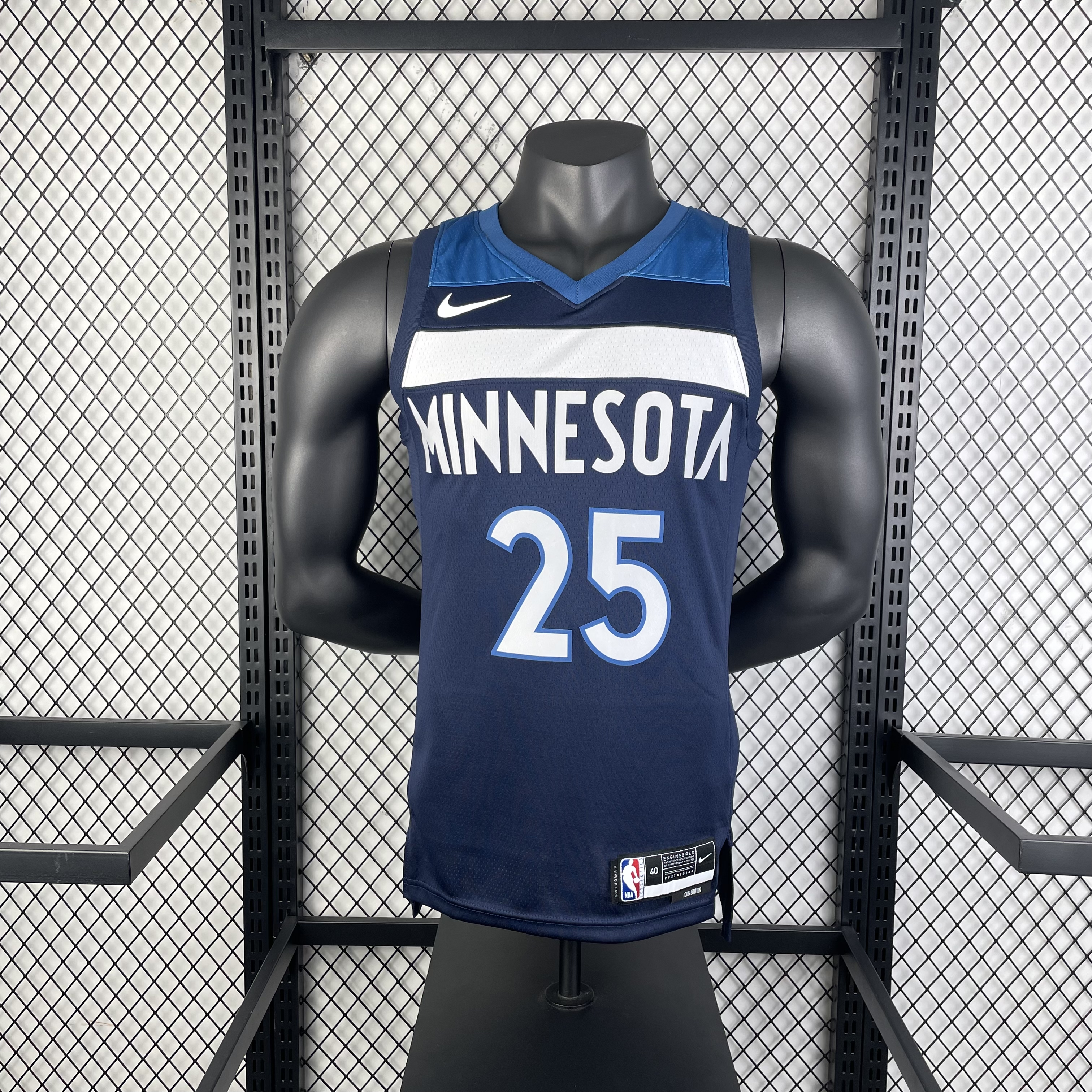 23 season Timberwolves away dark blue 25 Rose