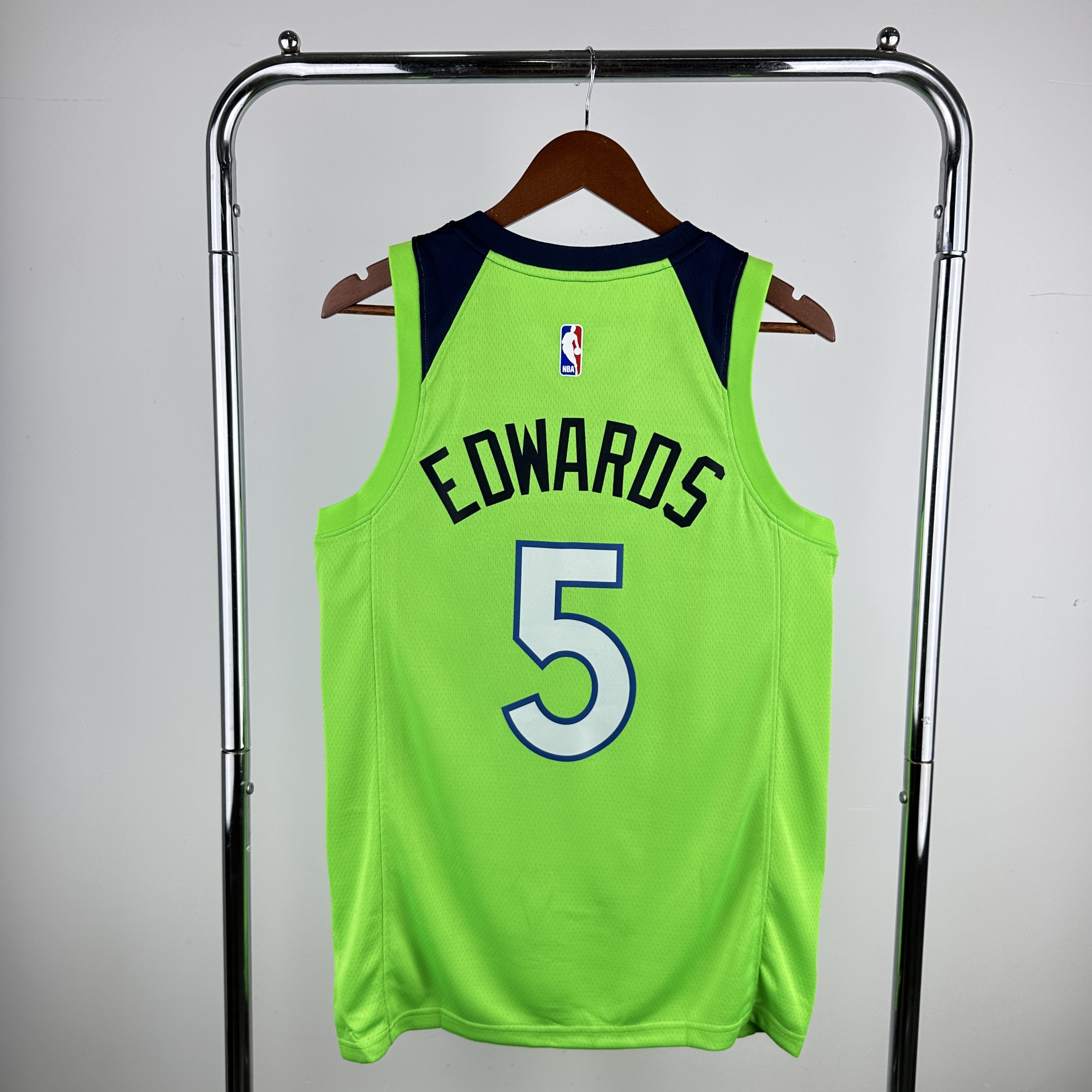 Timberwolves Flyers Fluorescent Green number five Edwards